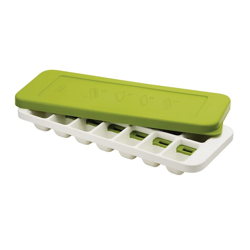 Joseph Joseph Quicksnap Plus - Eisw&uuml;rfelbeh&auml;lter mit Deckel - wei&szlig;/gr&uuml;n - Bild 1