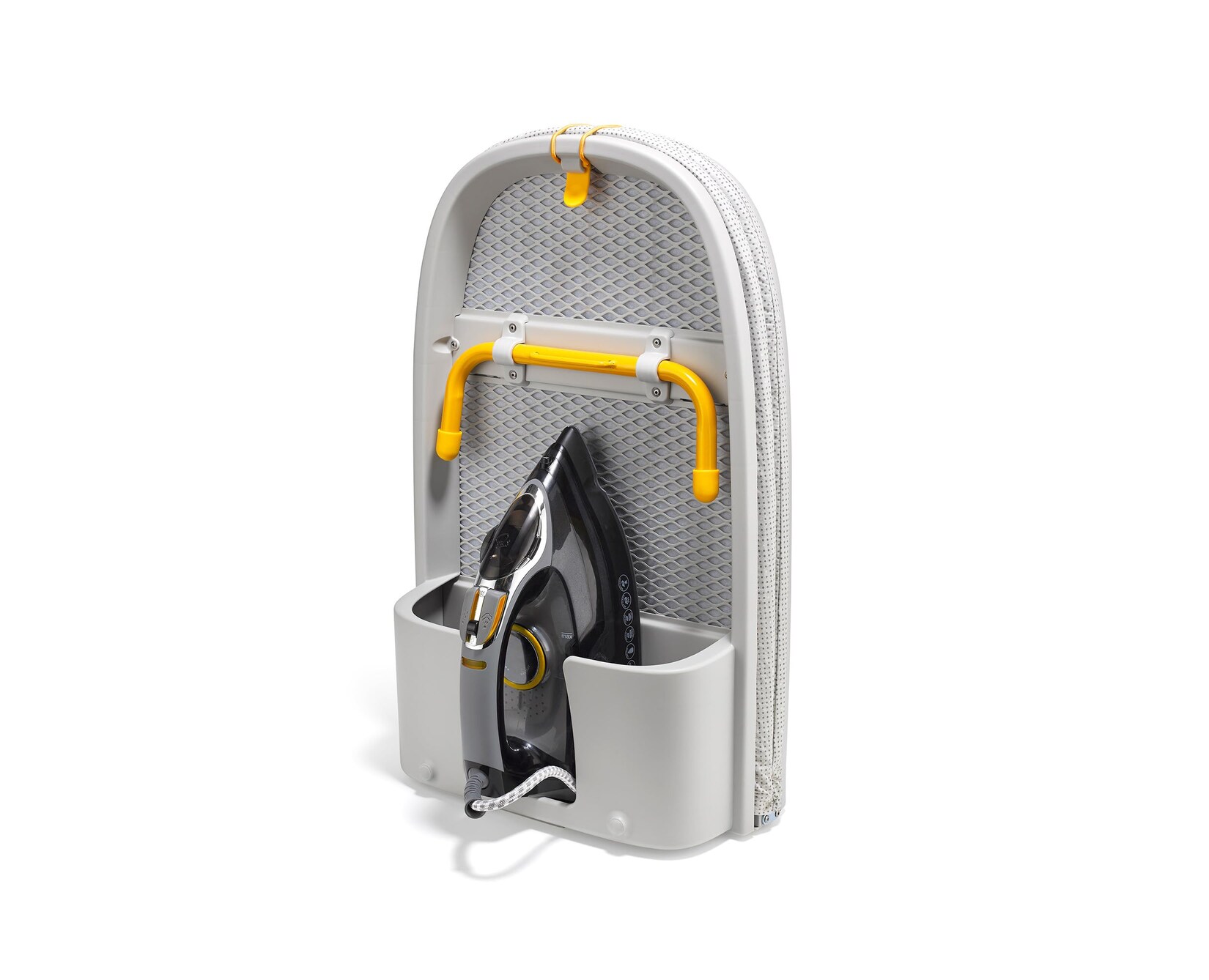 Pocket Max Tischbügelbrett, 110cm Bügelfläche, Faltbares Mini-Bügelbrett mit Aufhängehaken