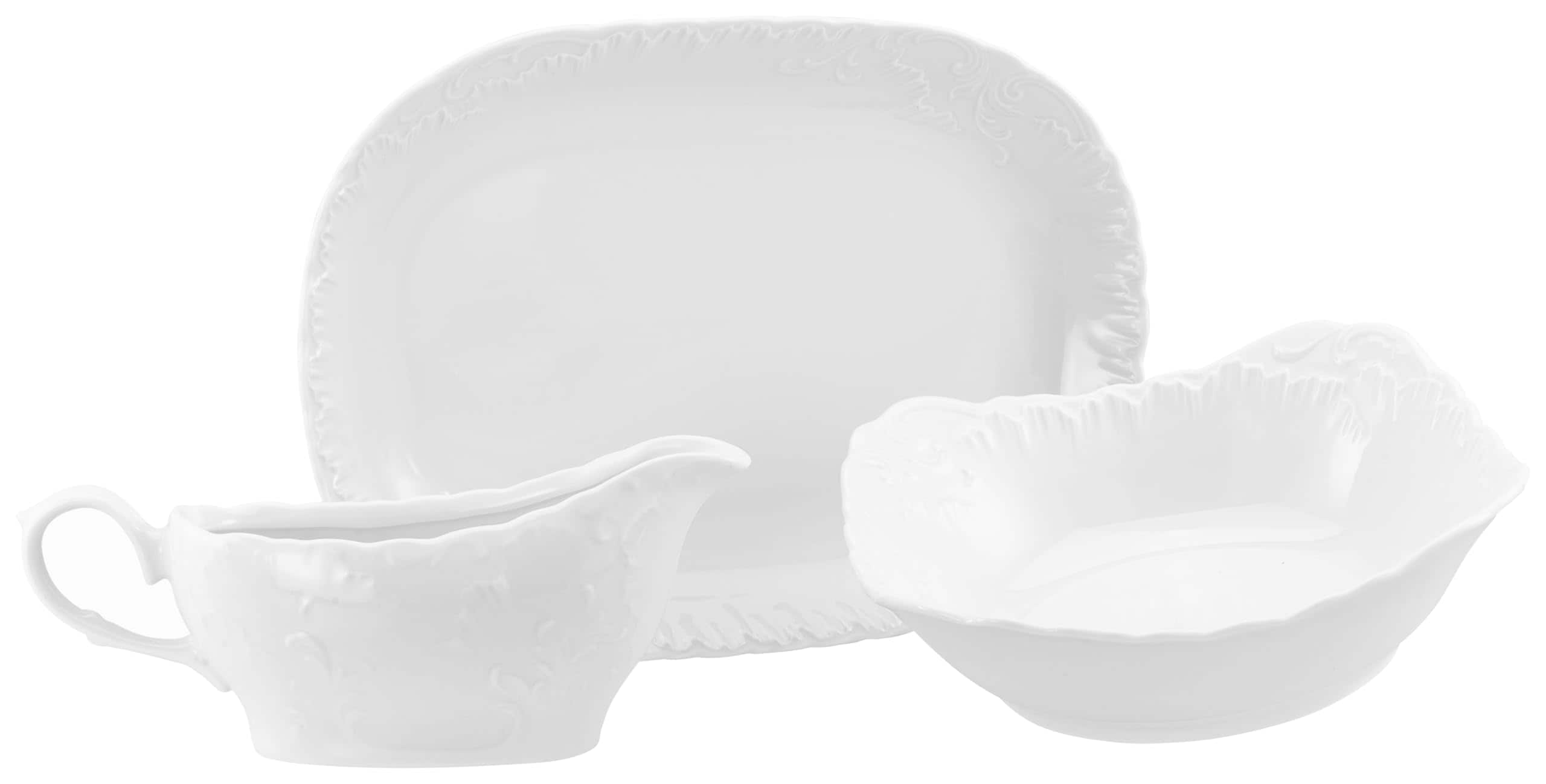 CreaTable - 12621 Rokoko Weiss, Servierset 3-tlg - Bild 1
