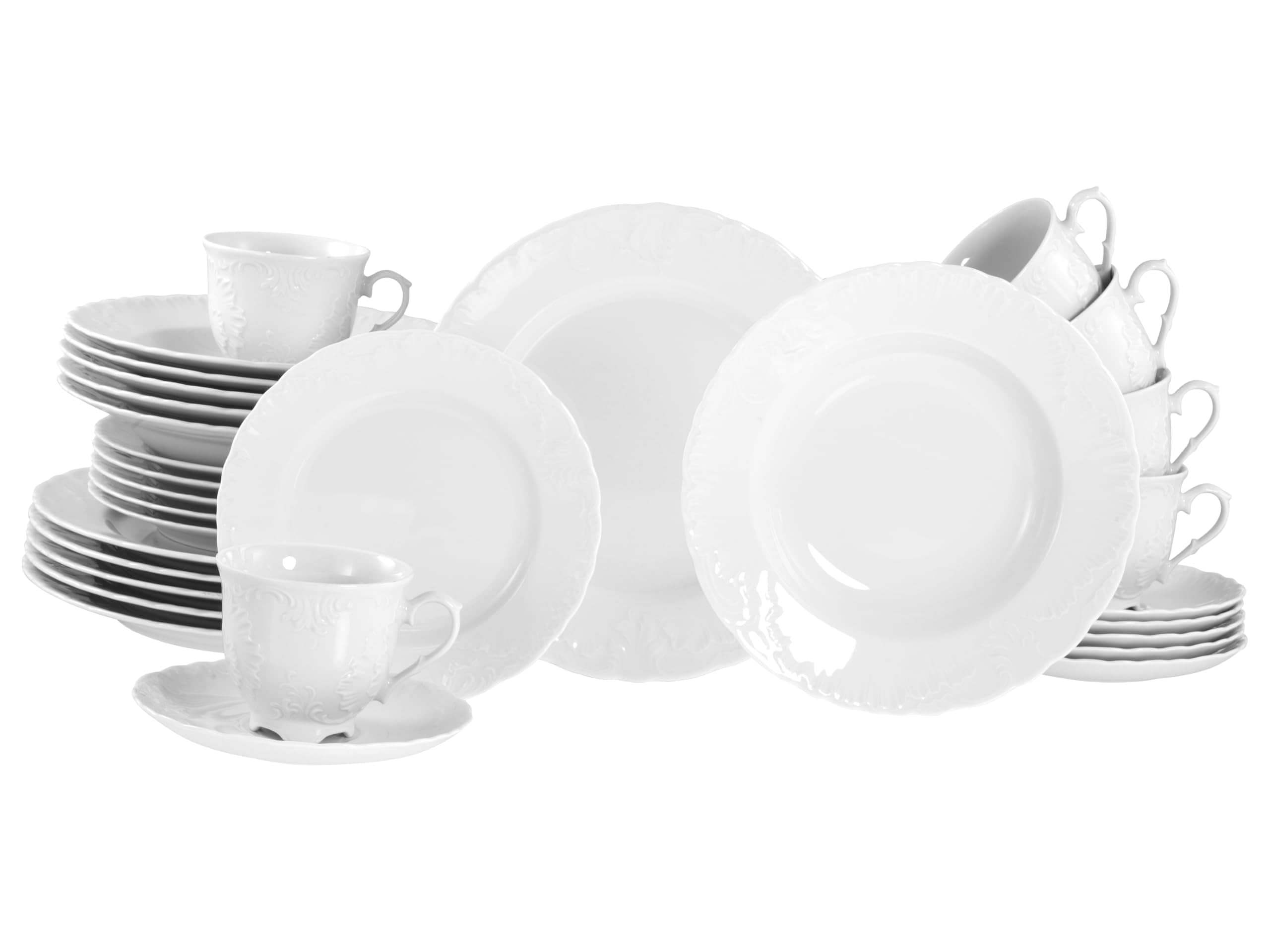 CreaTable - 12644 Rokoko Weiss, Kombiservice 30-tlg - Bild 1