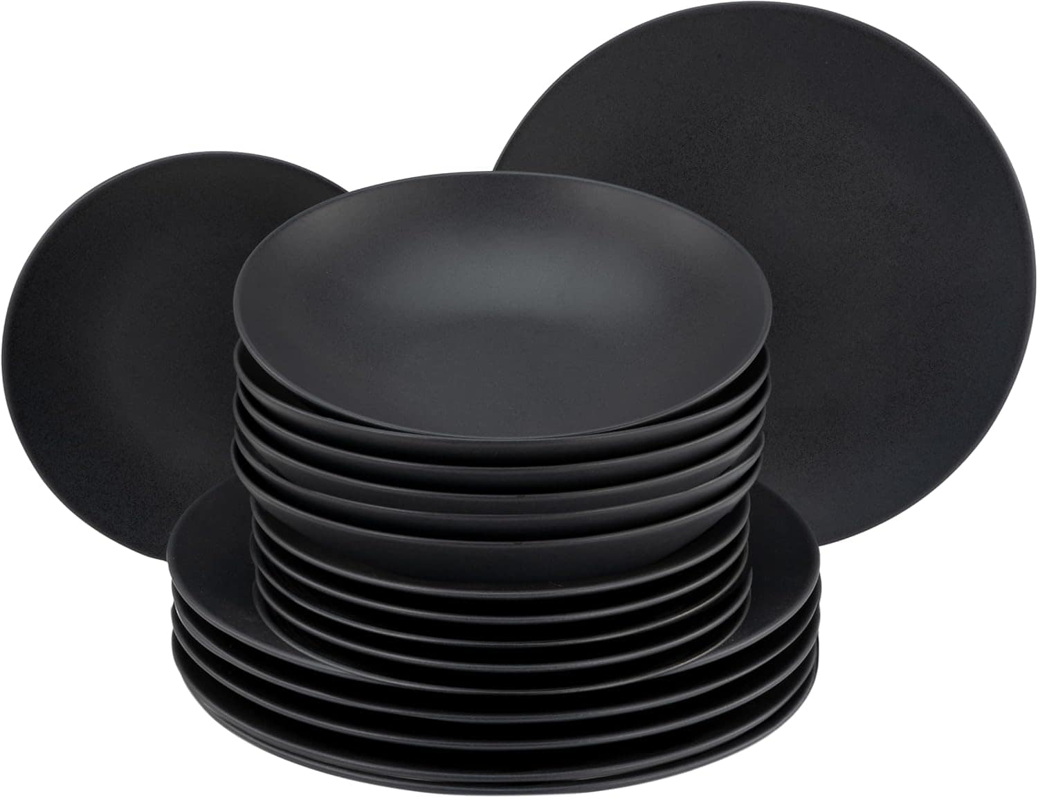 CreaTable 23195 Serie Soft Touch Black 18-tlg Geschirrset f&uuml;r 6 Personen - Bild 1