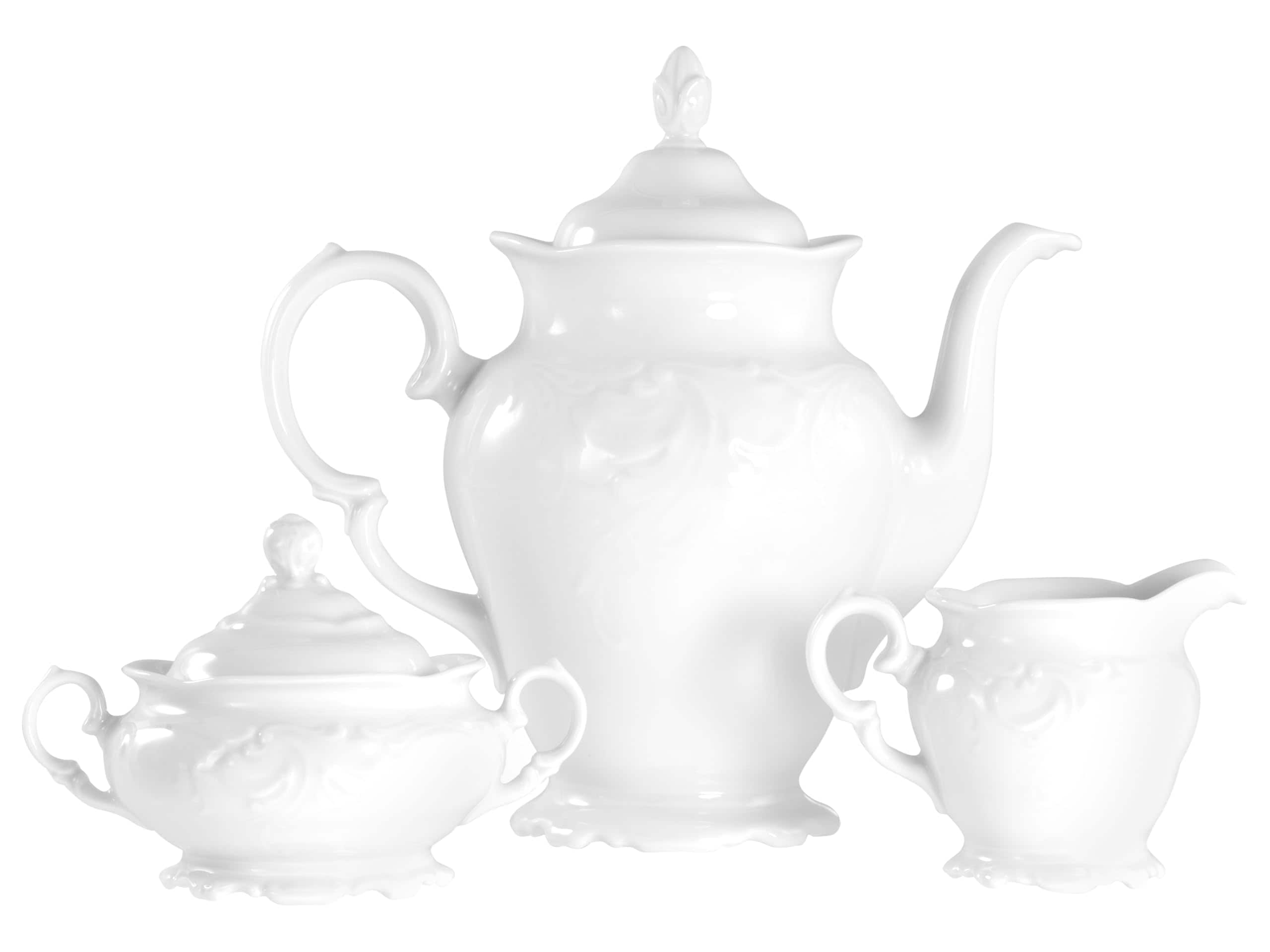 CreaTable - 24625 Frederike Weiss, Kaffeegarnitur 3-tlg - Bild 1