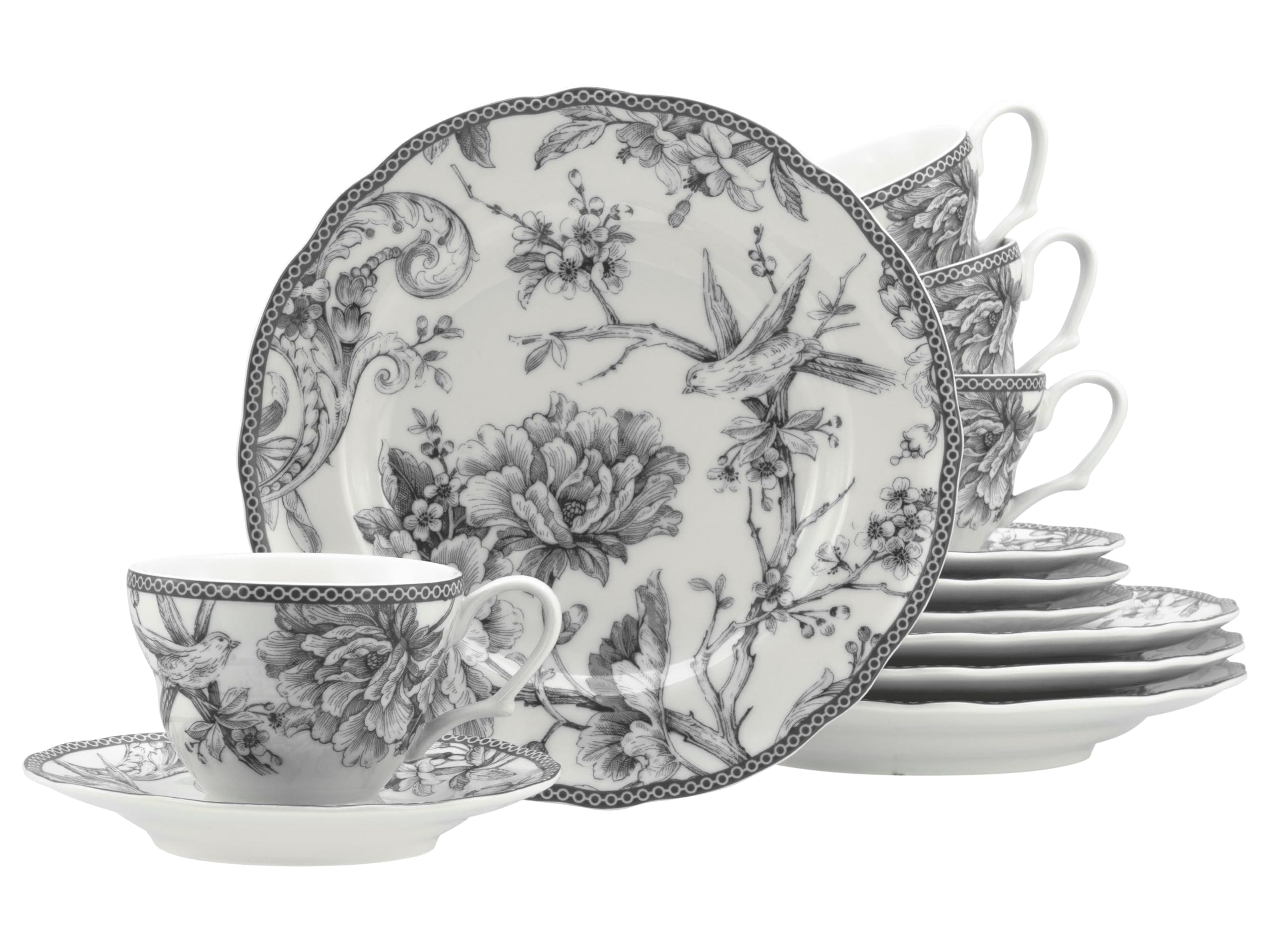 CreaTable - 24766 Adelaide Grau, Kaffeeservice 12-tlg - Bild 1