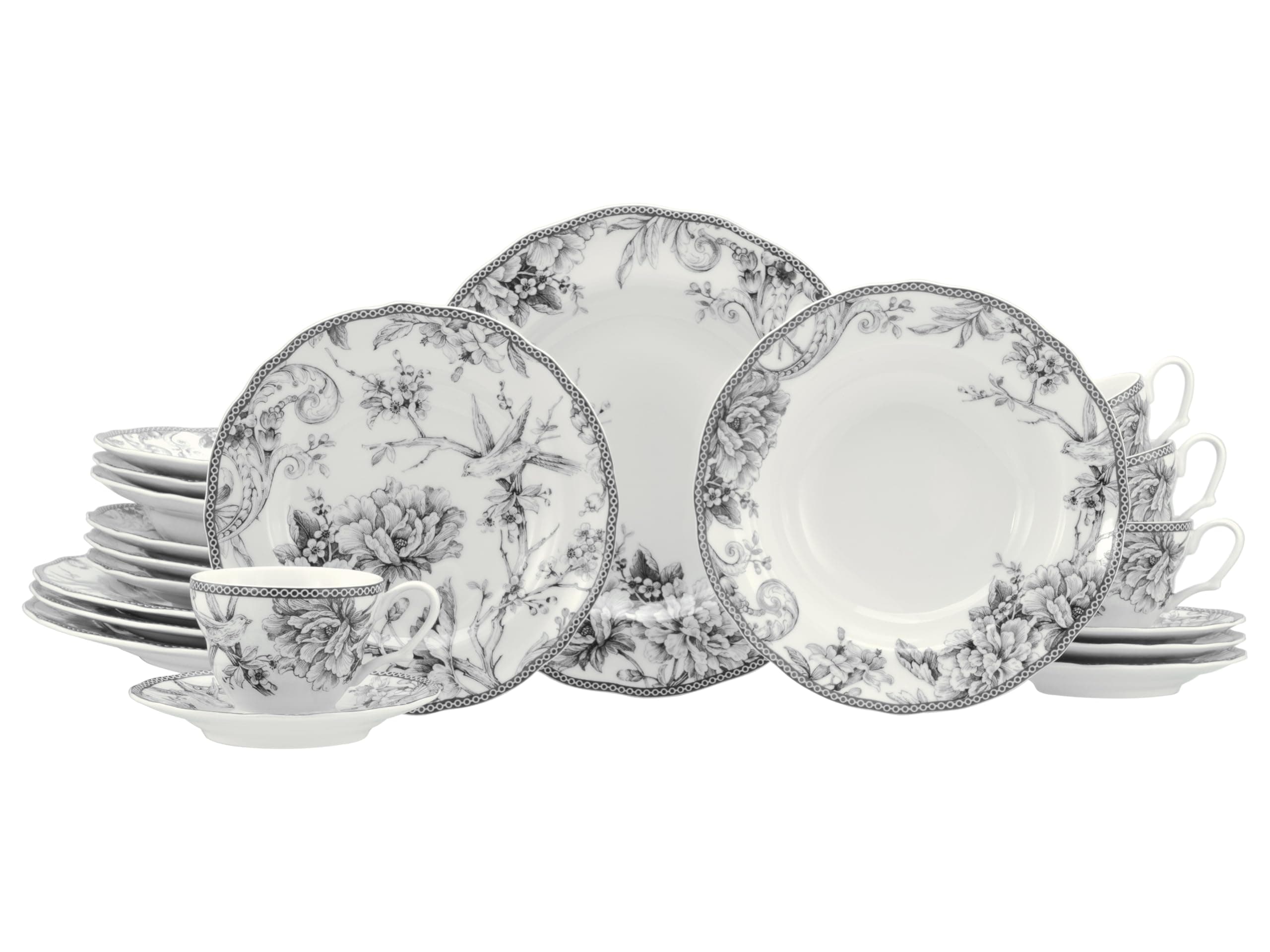 CreaTable - 24774 Adelaide Grau, Kombiservice 20-tlg - Bild 1