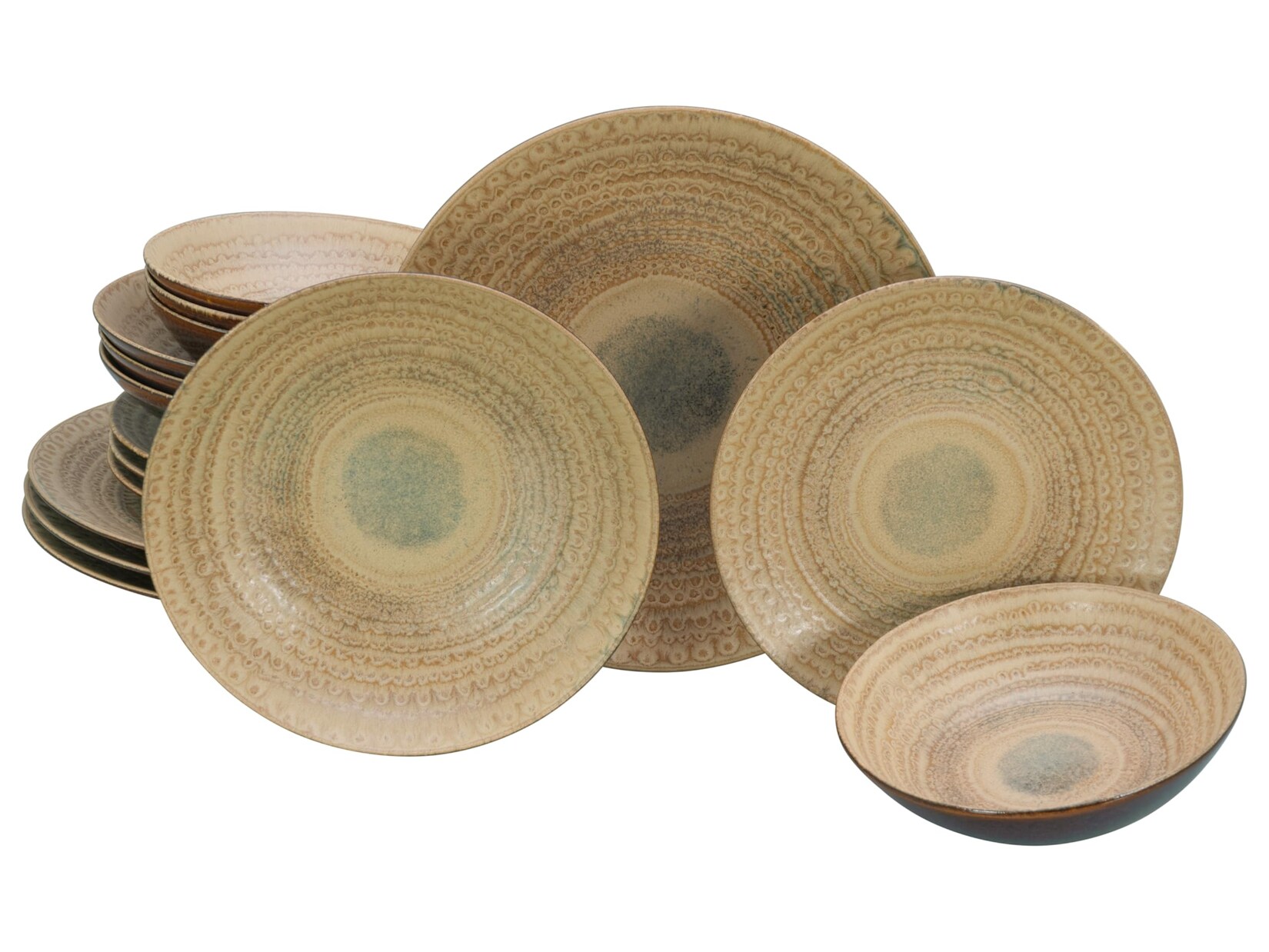 - 24856 Neapel Sand, Tellerset 16-tlg