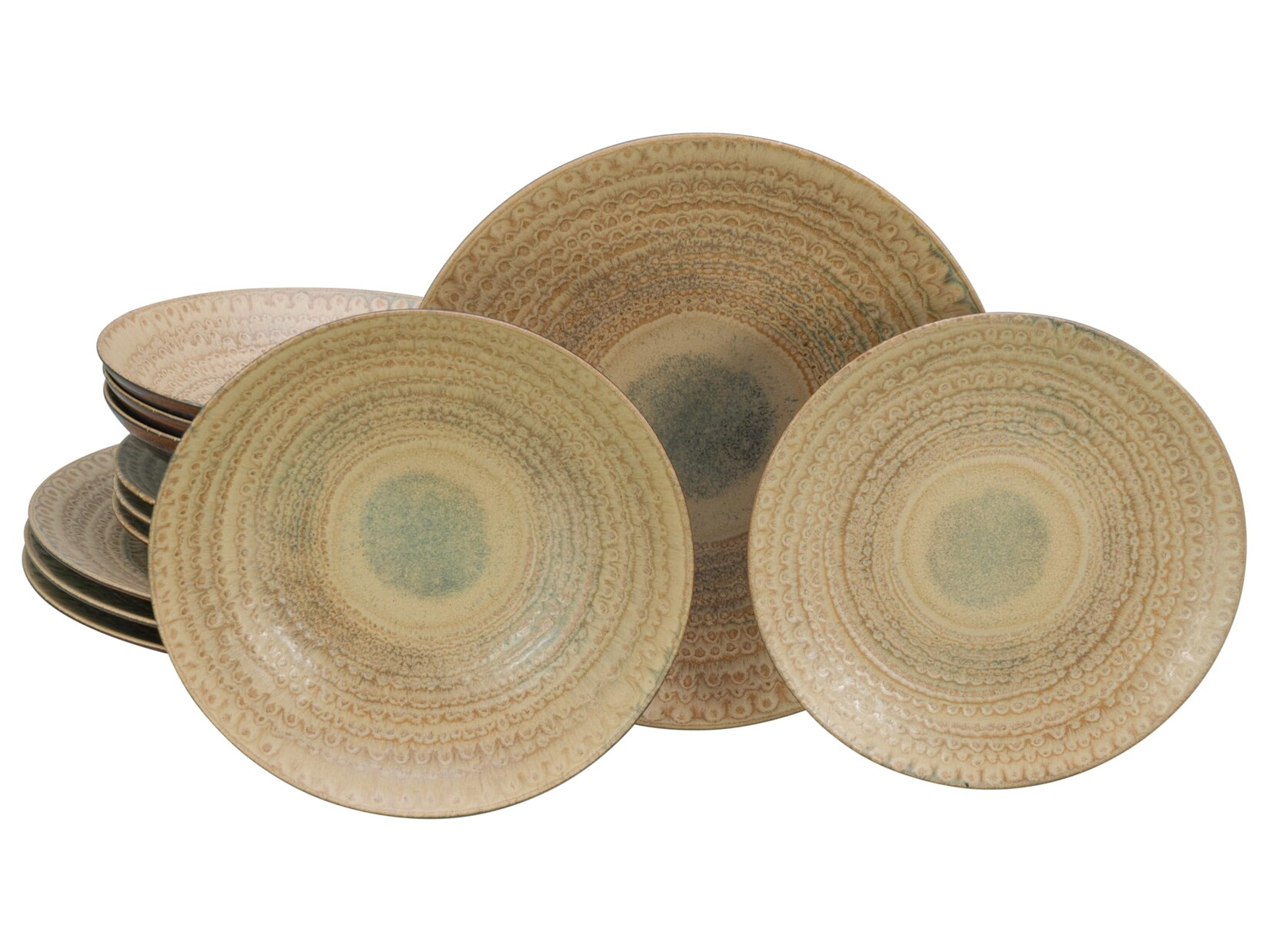 - 24860 Neapel Sand, Tellerset 12-tlg