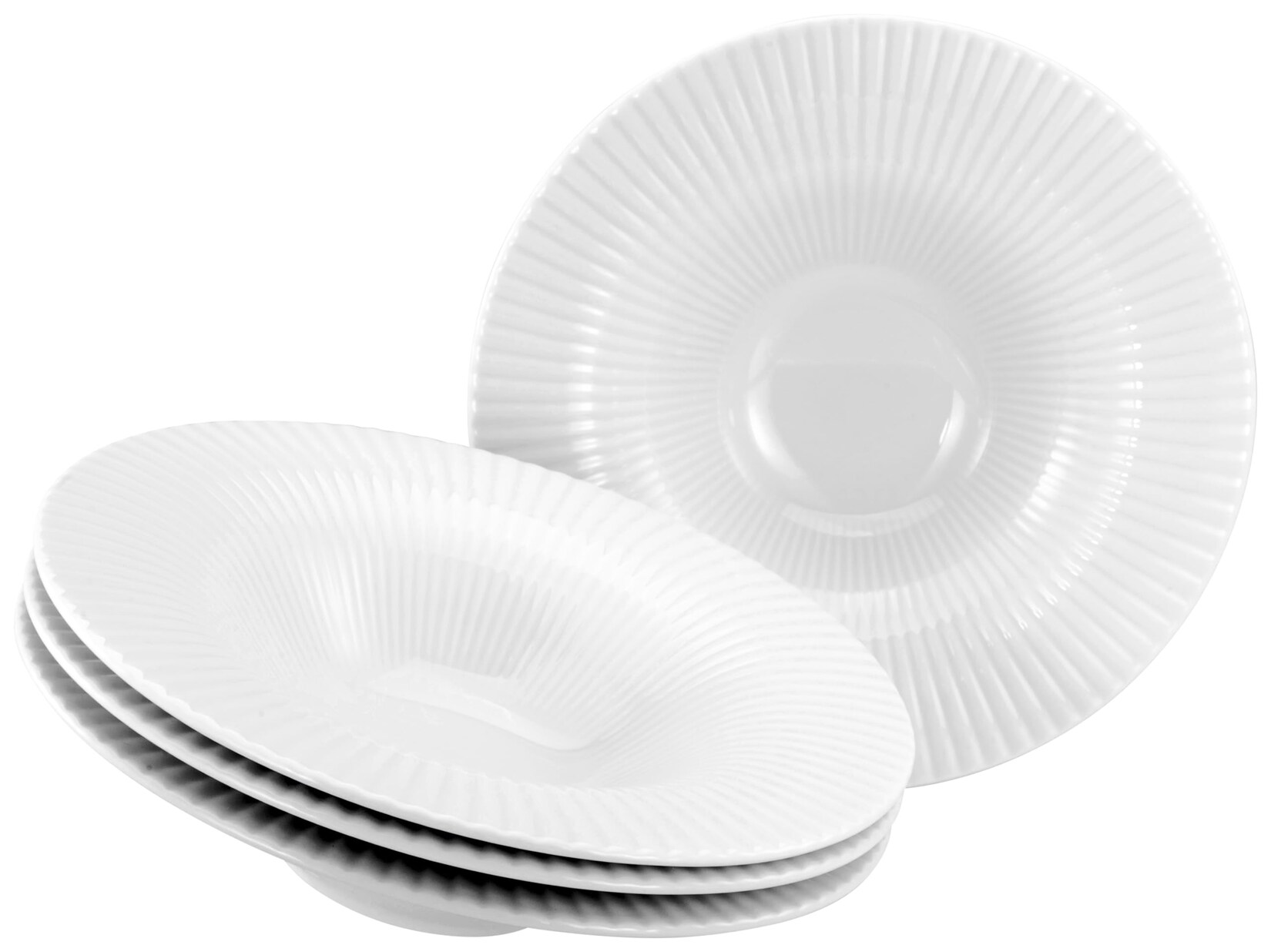 Creatable 24976 Serie Allegra Magic Weiss 4-tlg Geschirrset für 4 Personen