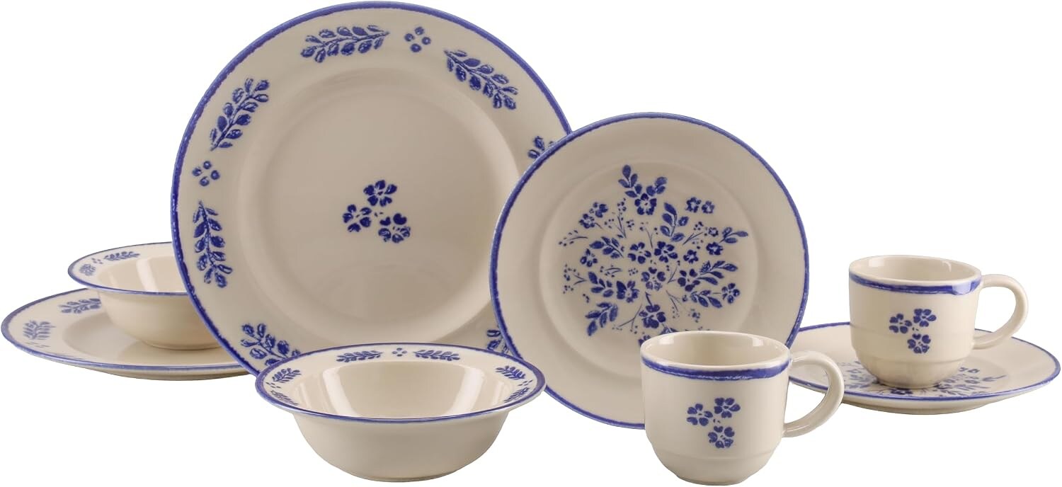 - 25392, Rondo Cottage Blue - Kombiservice 8-tlg