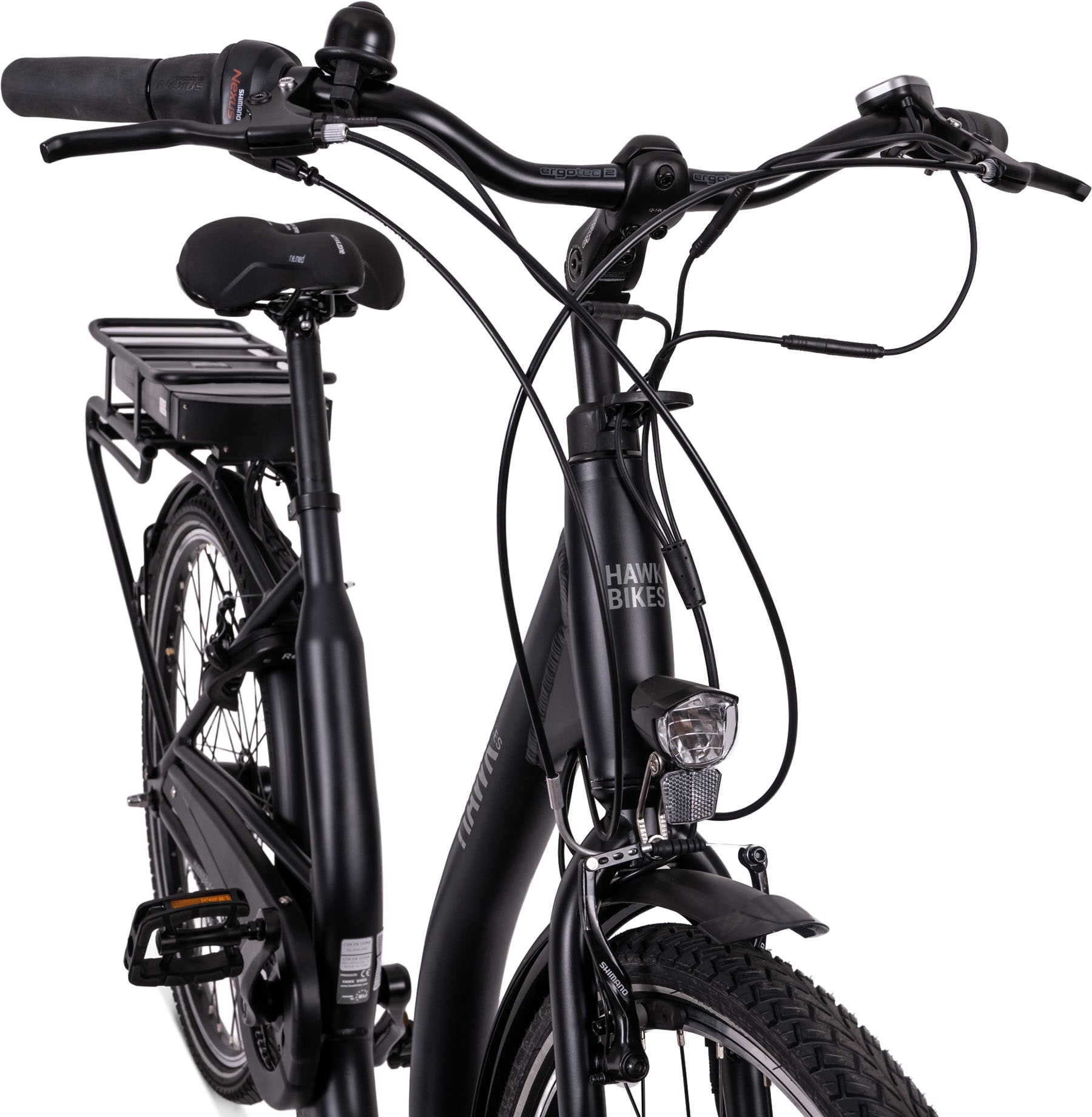 Hawk E-City Comfort E-Bike Damen 26 Zoll 44 cm Wave - Schwarz - Bild 1