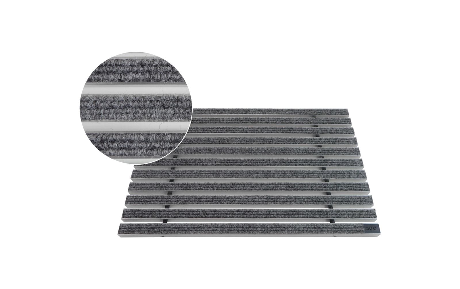 ACO Eingangsmatte Vario 22mm | 60x40cm | Rips Hellgrau - Bild 1