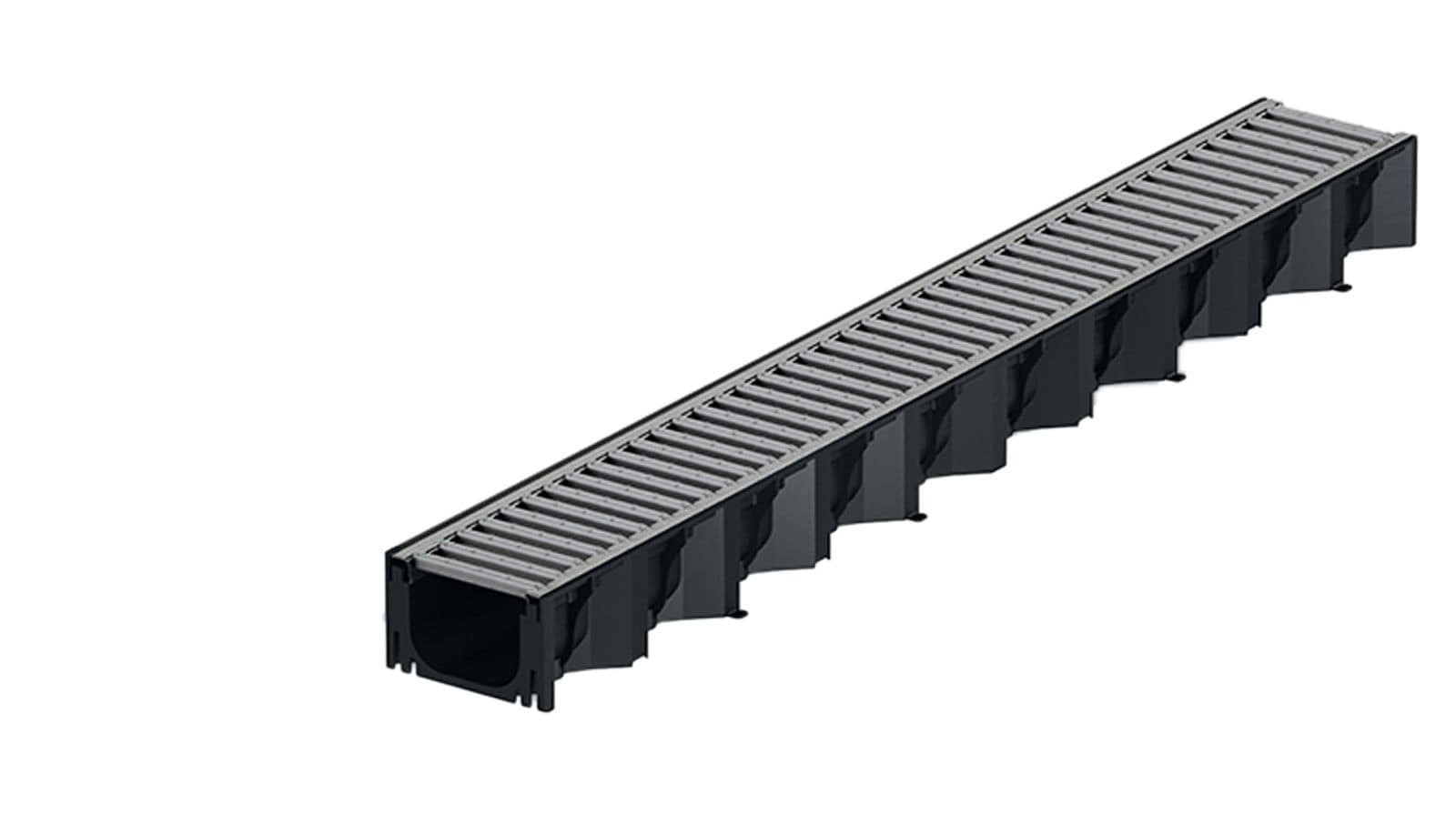 1m ACO Self&reg; Hexaline 2.0 Entw&auml;sserungsrinne mit Stegrost Stahl verzinkt - Bild 1