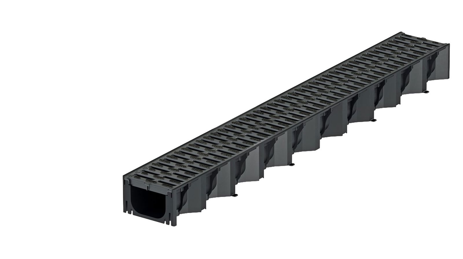 1m ACO Self&reg; Hexaline 2.0 Entw&auml;sserungsrinne mit Stegrost Microgrip - Bild 1