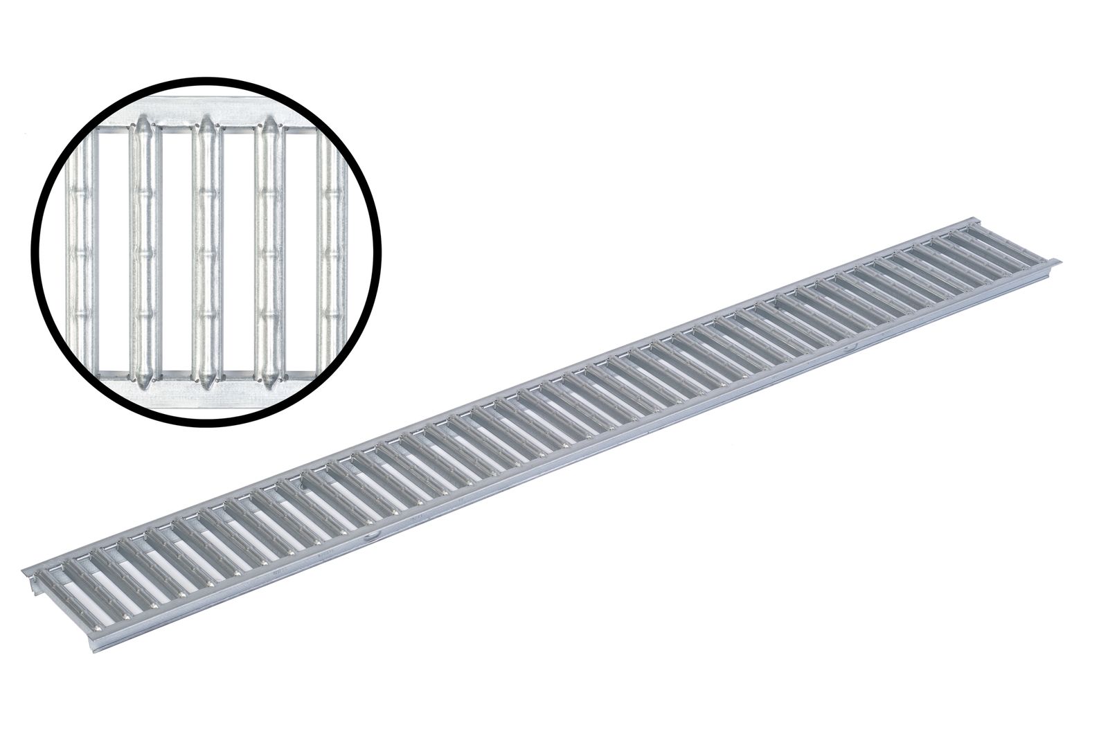ACO Self&reg; Stegrost Stahl verzinkt | L&auml;nge: 100 cm - Breite: 11,8 cm - Bild 1