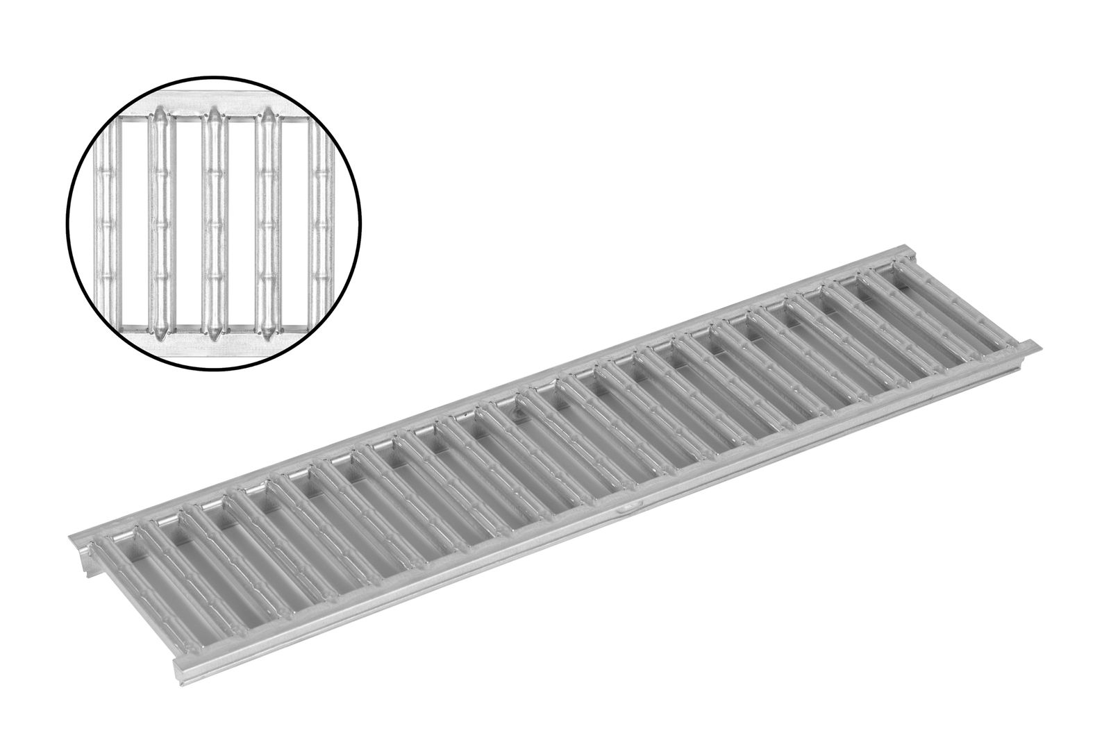 ACO Self&reg; Stegrost Stahl verzinkt | L&auml;nge: 50 cm - Breite: 11,8 cm - Bild 1