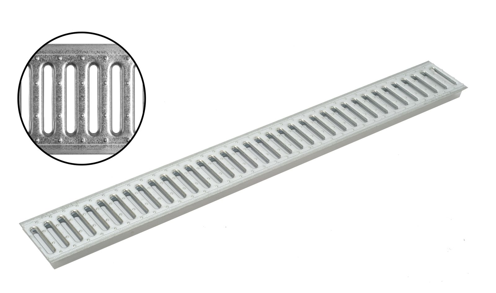 ACO Self&reg; Stegrost Stahl verzinkt | L&auml;nge: 100 cm - Breite: 13 cm - Bild 1