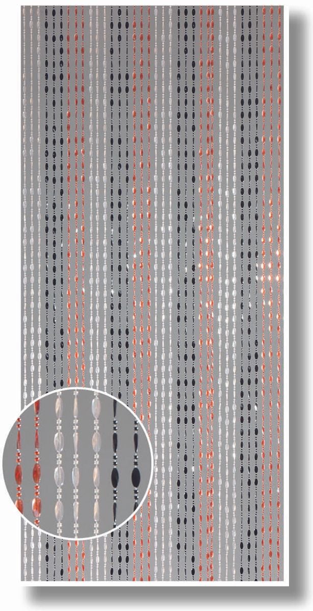 Conacord decona T&uuml;rvorhang Jasmin 90x200cm Farbe: schwarz wei&szlig; orange - Bild 1