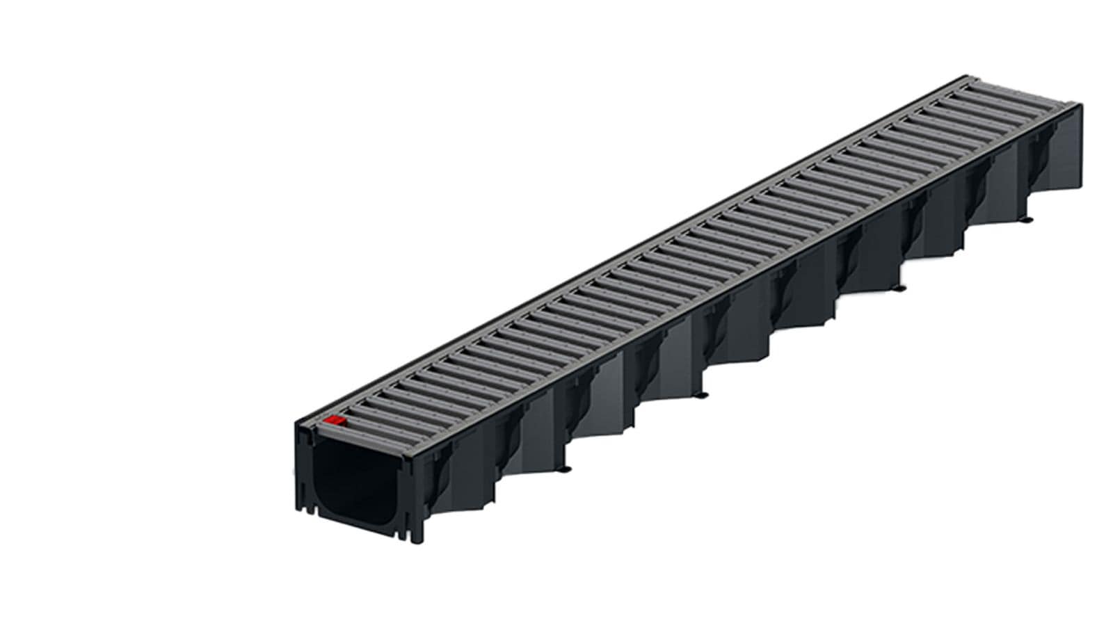 1m ACO Self&reg; Hexaline 2.0 Entw&auml;sserungsrinne mit Stegrost Edelstahl elektropoliert - Bild 1