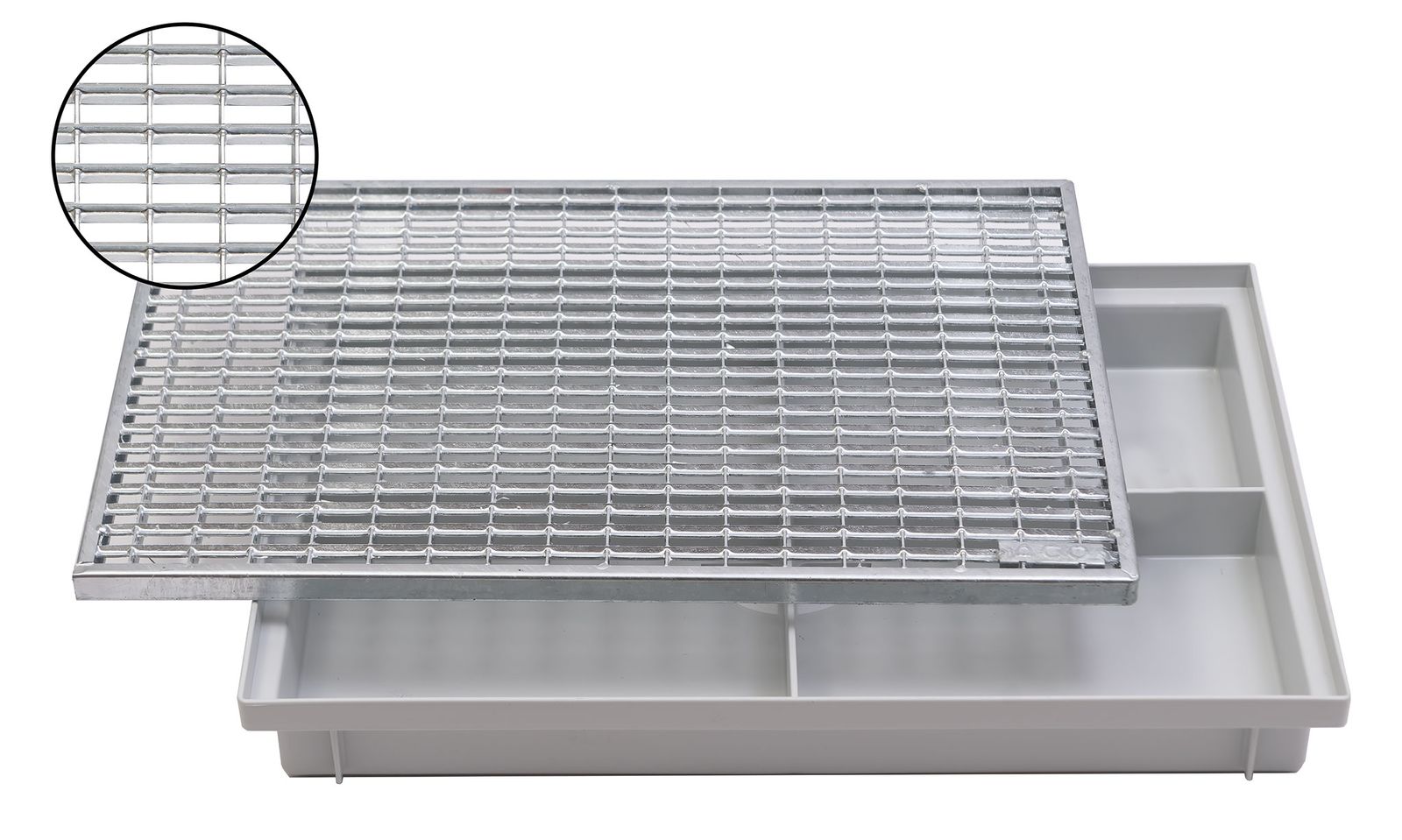 ACO Self&reg; Vario Schuhabstreifer V-Stab Maschenrost 600x400mm inkl. ACO Bodenwanne Vario Light - Bild 1