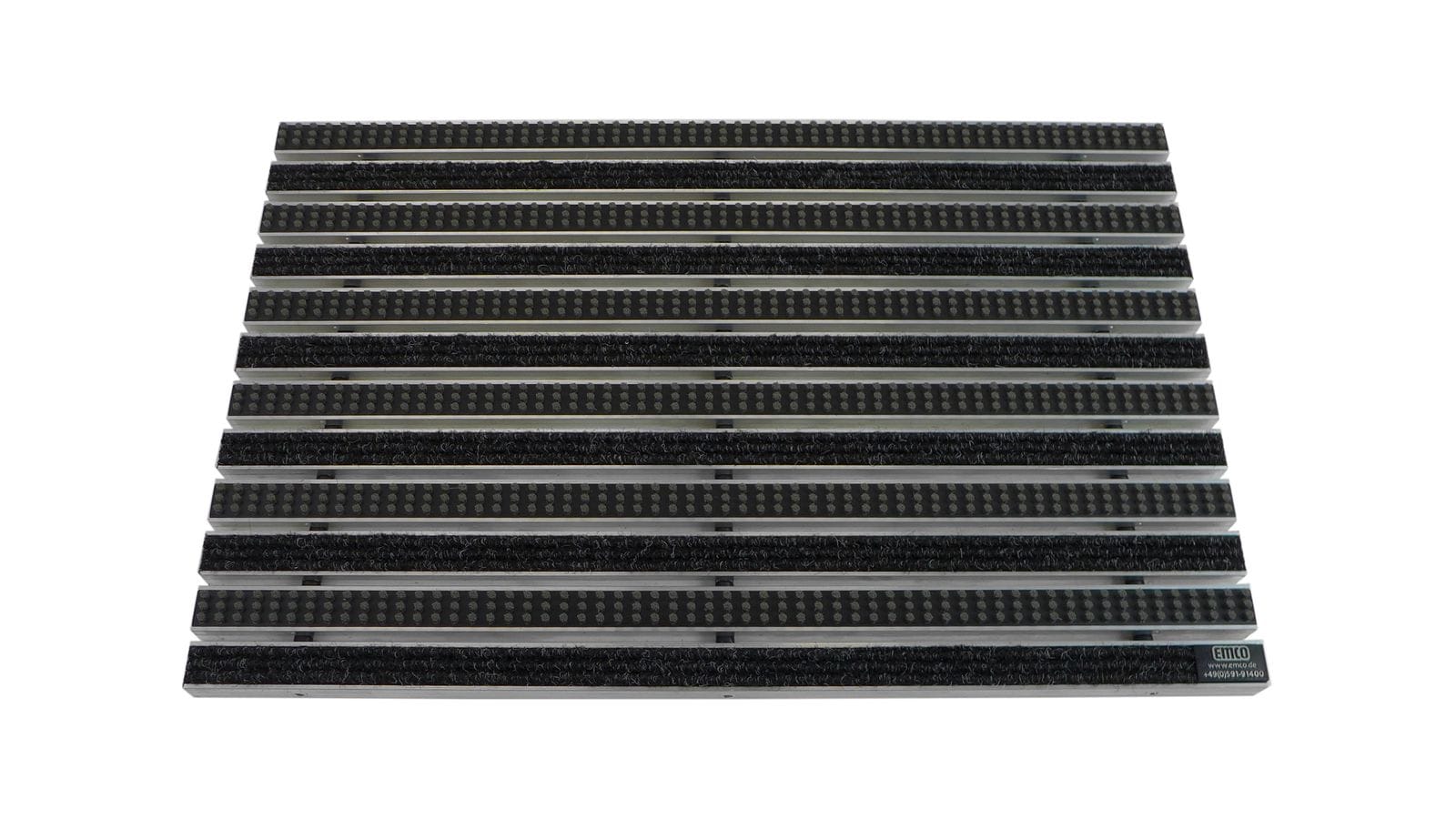 Emco Eingangsmatte DIPLOMAT 22mm | 75x50cm | Rips Anthrazit + B&uuml;rsten Grau - Bild 1