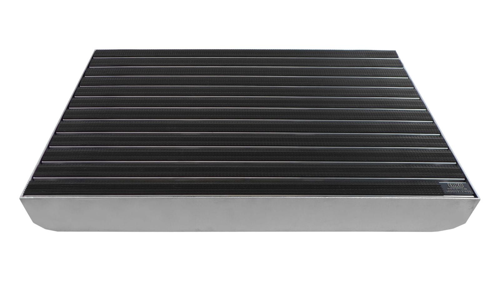 Emco Eingangsmatte DIPLOMAT + Bodenwanne 75mm Aluminium | 100x50cm | Gummi Schwarz - Bild 1