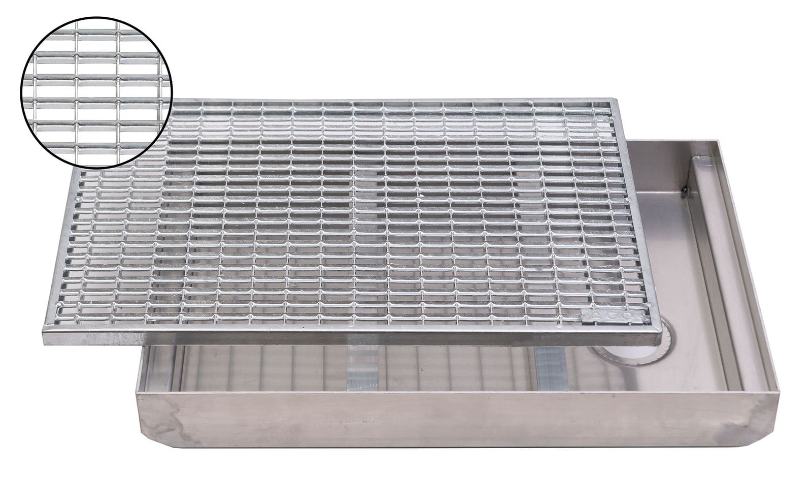 ACO Maschenrost mit V-Stab + Emco ALU Bodenwanne 600x400mm - Bild 1