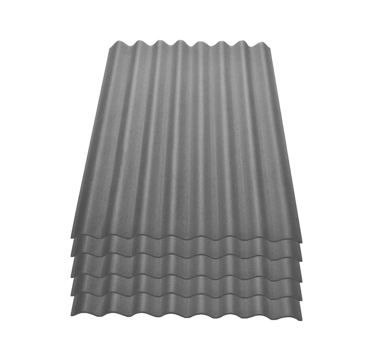 5er Pack Onduline&reg; Easyline&reg; Platte intensiv grau 1000 x 760 x 2,6 mm Profil 95/38 - Bild 1
