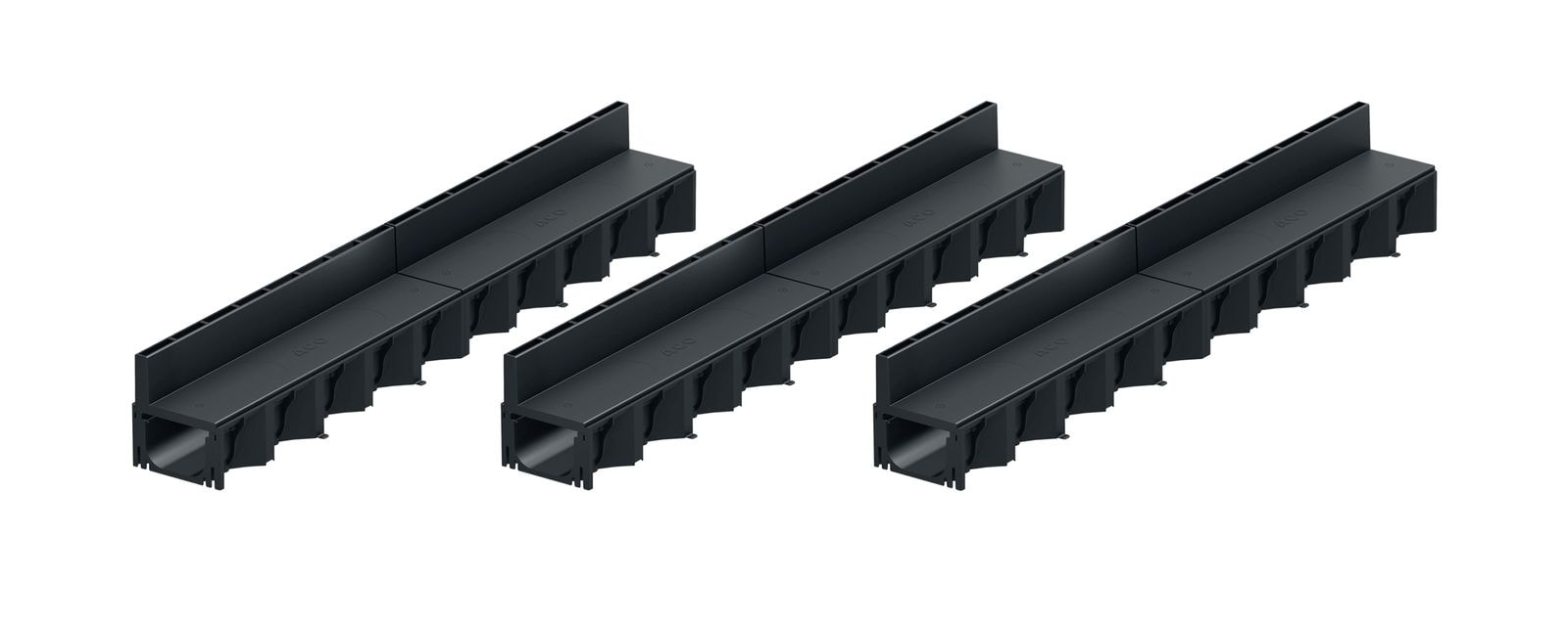 3x1m ACO Self&reg; Hexaline 2.0 Entw&auml;sserungsrinne mit Schlitzaufsatz Kunststoff - Bild 1