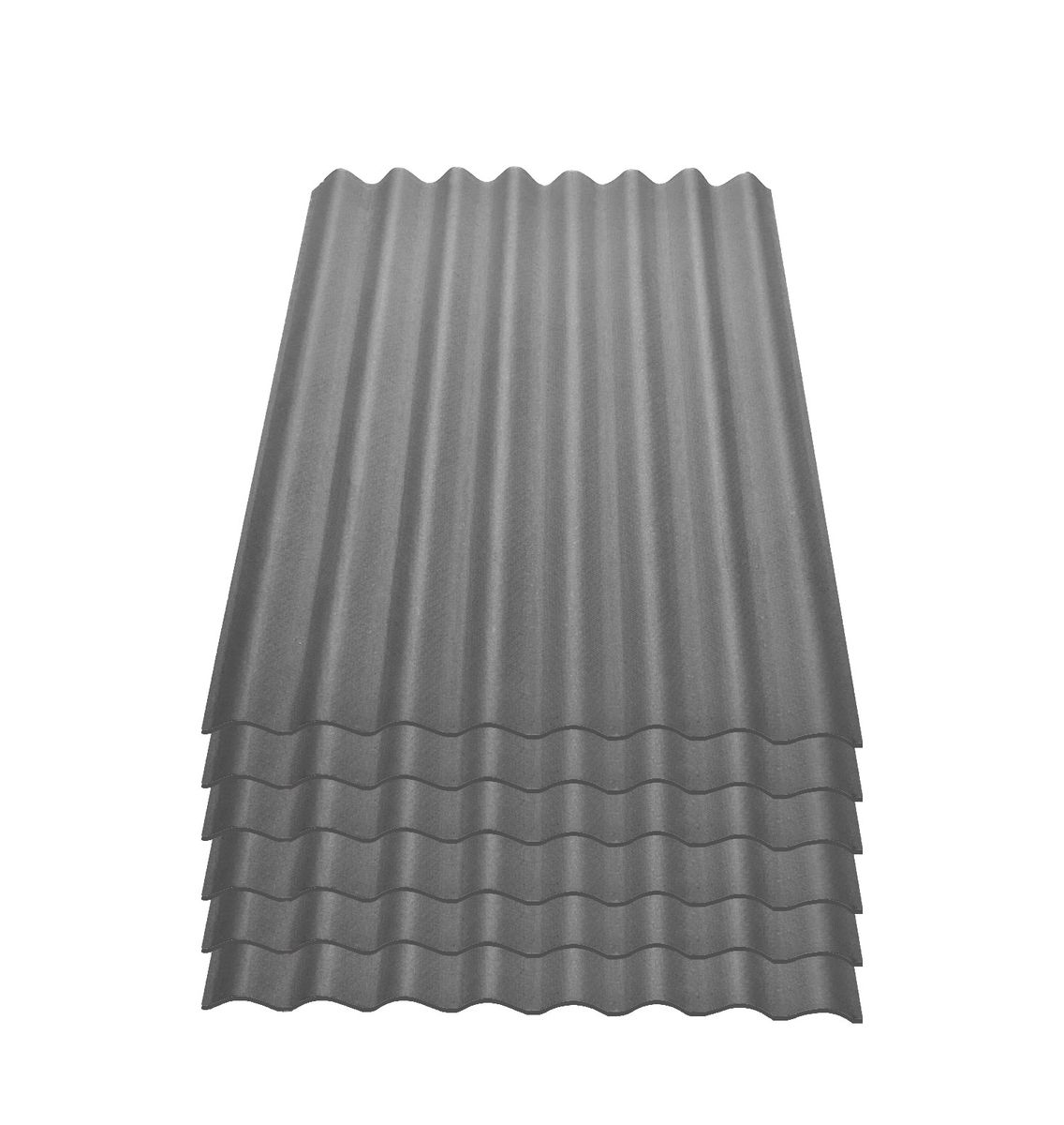 6er Pack Onduline&reg; Easyline&reg; Platte intensiv grau 1000 x 760 x 2,6 mm Profil 95/38 - Bild 1