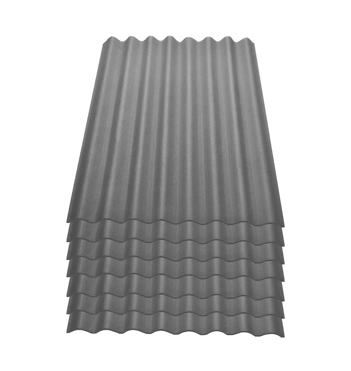 7er Pack Onduline&reg; Easyline&reg; Platte intensiv grau 1000 x 760 x 2,6 mm Profil 95/38 - Bild 1