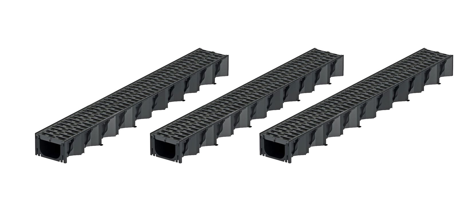 3x1m ACO Self&reg; Hexaline 2.0 Entw&auml;sserungsrinne mit Stegrost Microgrip - Bild 1