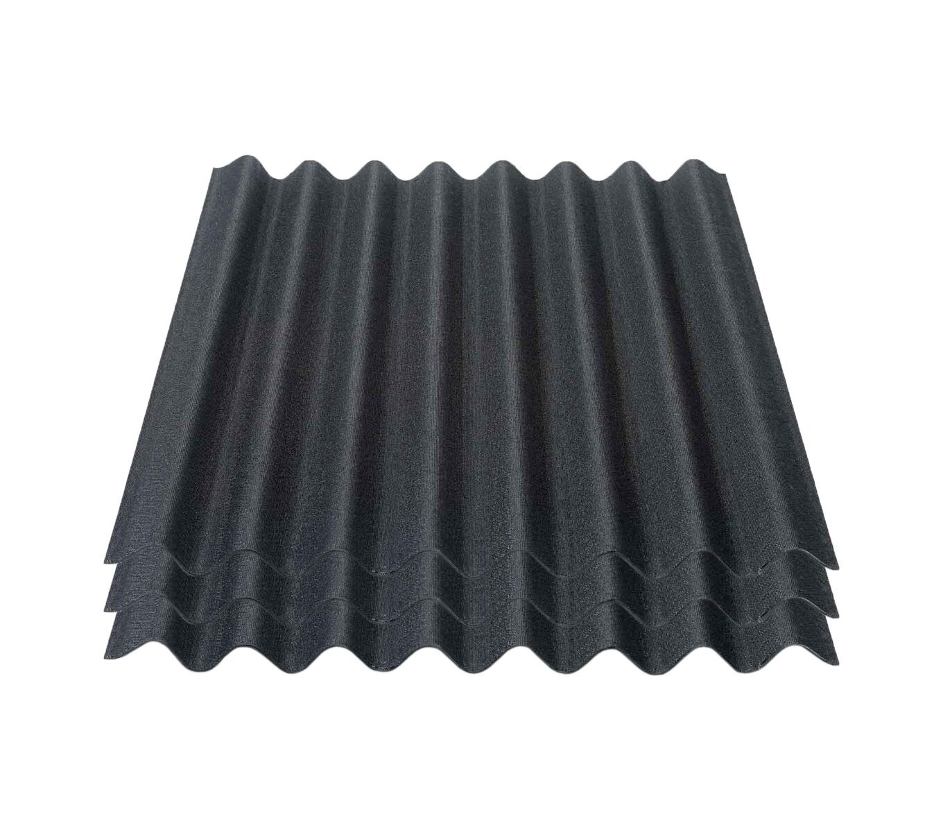 3er Pack ® Easyline® Platte intensiv schwarz 1000 x 760 x 2,6 mm Profil 95/38