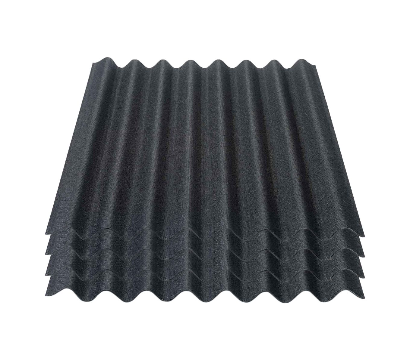4er Pack Onduline&reg; Easyline&reg; Platte intensiv schwarz 1000 x 760 x 2,6 mm Profil 95/38 - Bild 1