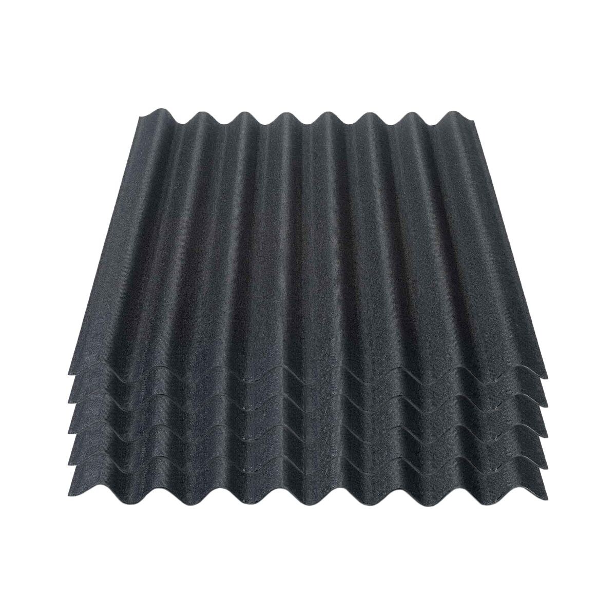 5er Pack ® Easyline® Platte intensiv schwarz 1000 x 760 x 2,6 mm Profil 95/38