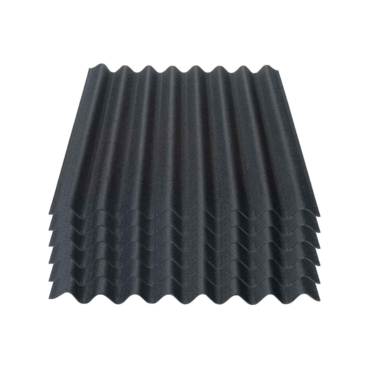 6er Pack ® Easyline® Platte intensiv schwarz 1000 x 760 x 2,6 mm Profil 95/38
