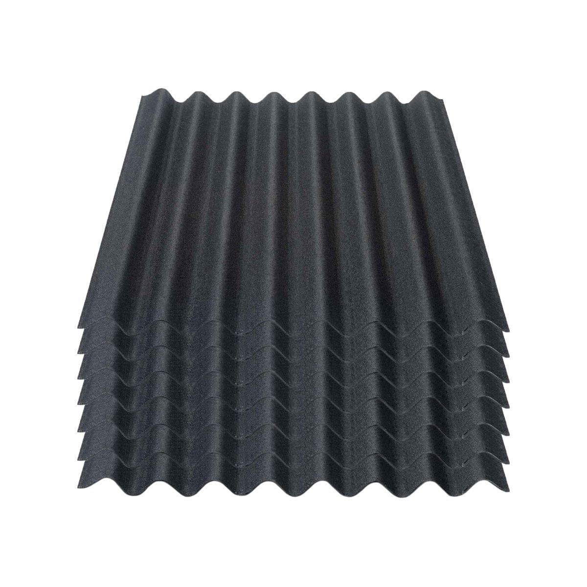 7er Pack Onduline&reg; Easyline&reg; Platte intensiv schwarz 1000 x 760 x 2,6 mm Profil 95/38 - Bild 1