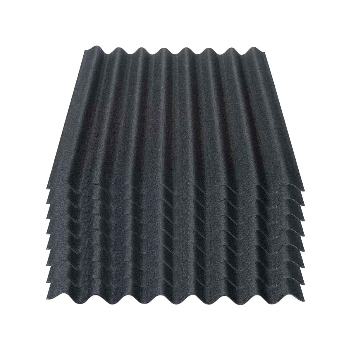8er Pack ® Easyline® Platte intensiv schwarz 1000 x 760 x 2,6 mm Profil 95/38
