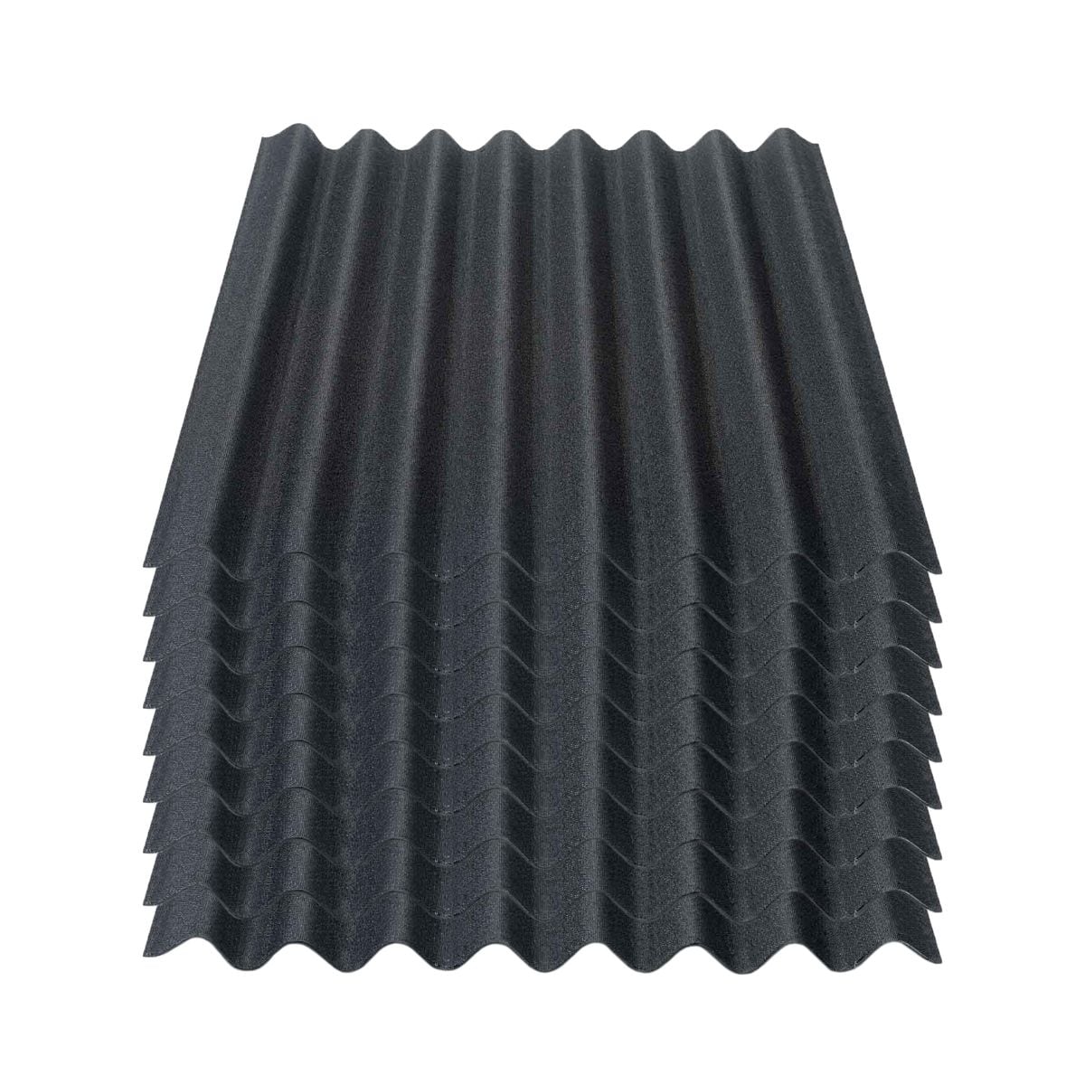 9er Pack Onduline&reg; Easyline&reg; Platte intensiv schwarz 1000 x 760 x 2,6 mm Profil 95/38 - Bild 1
