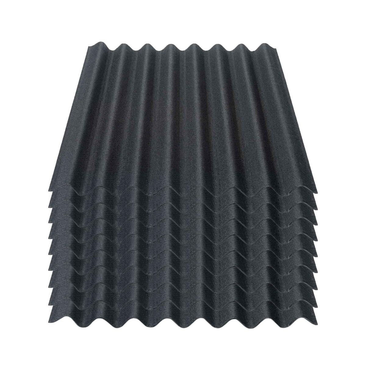 9er Pack ® Easyline® Platte intensiv schwarz 1000 x 760 x 2,6 mm Profil 95/38
