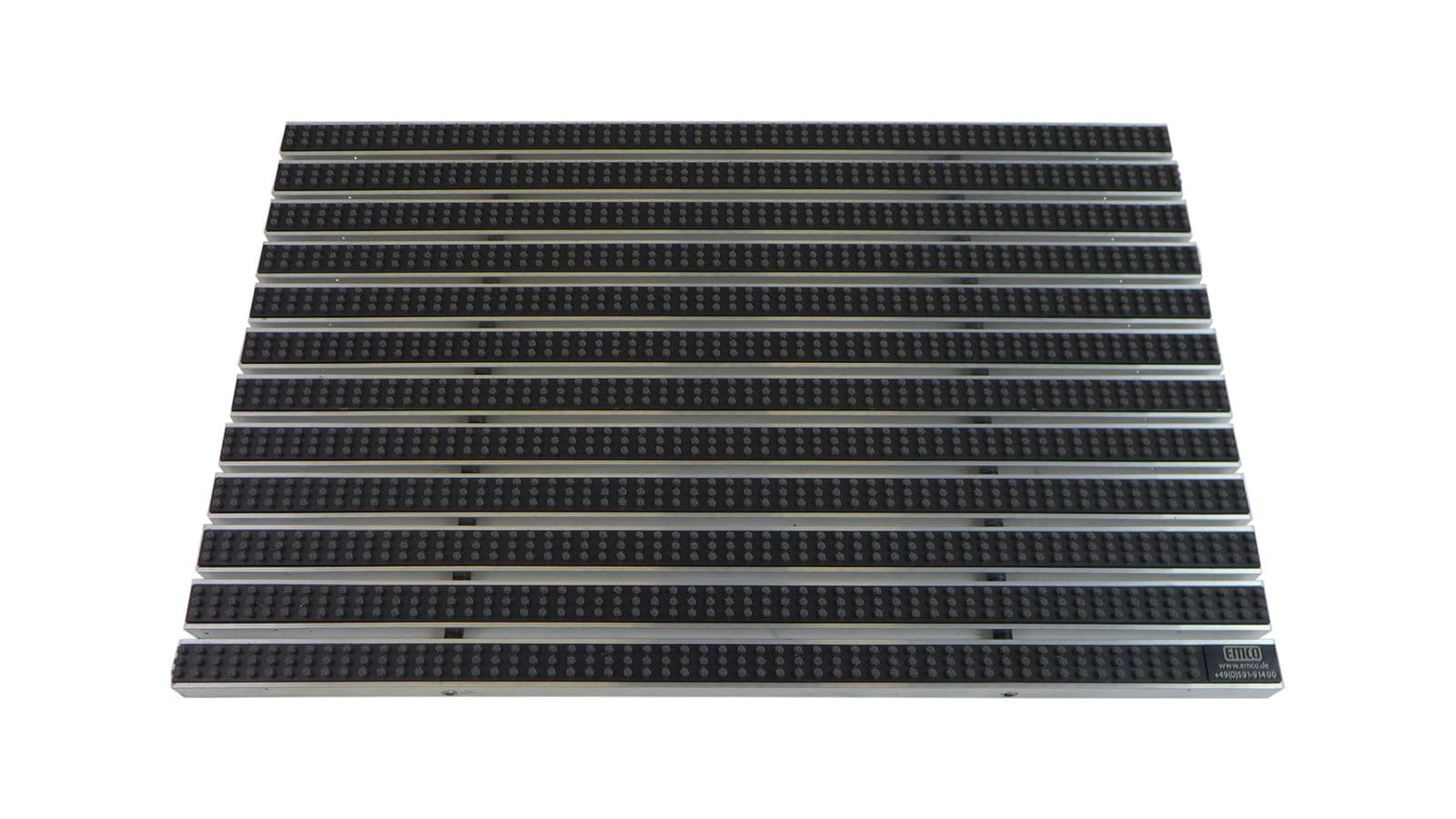Emco Eingangsmatte DIPLOMAT 22mm | 60x40cm | B&uuml;rsten Grau - Bild 1