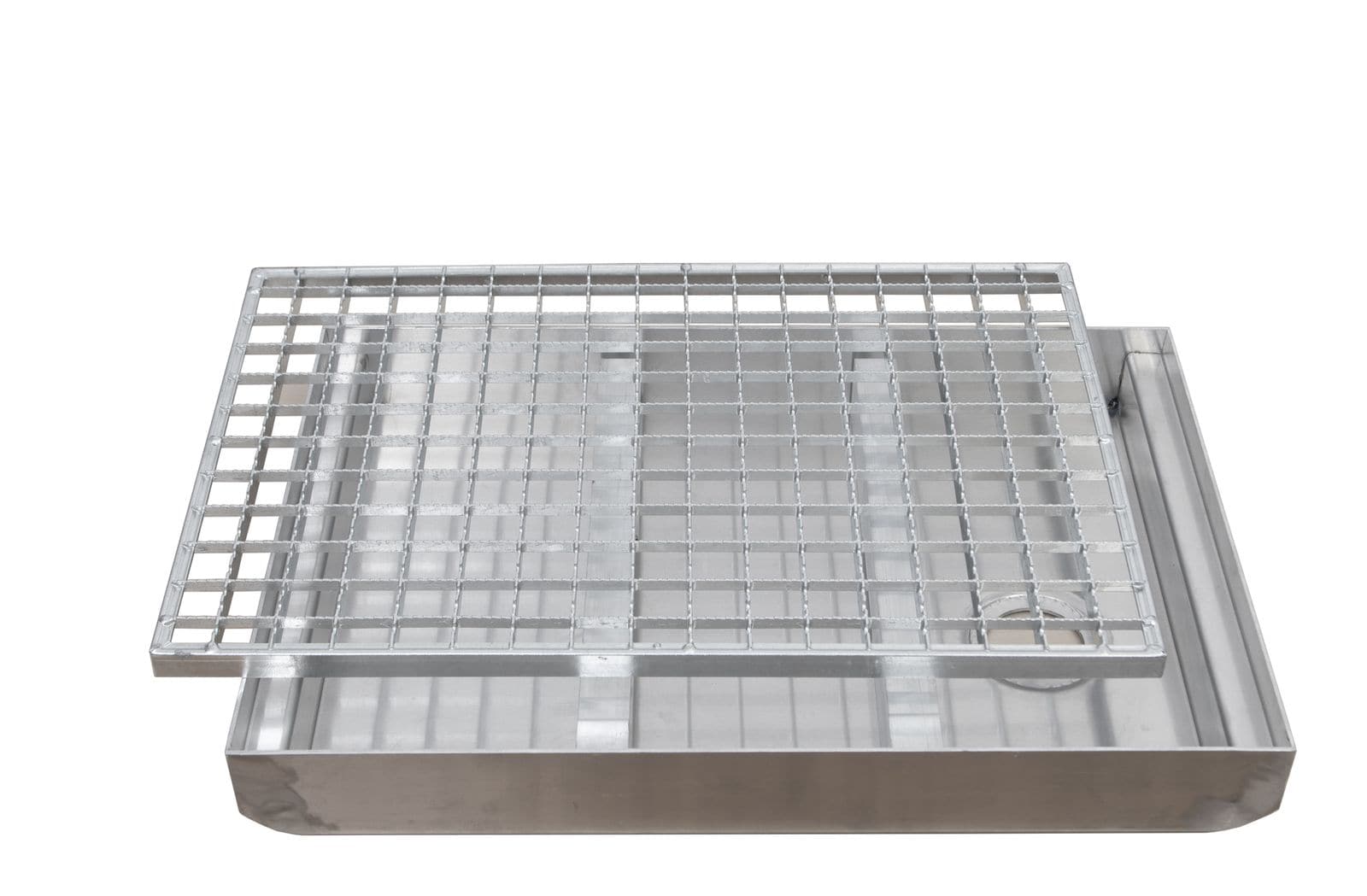 Gleitschutz Gitterrost MW 30/30 mit Emco ALU Bodenwanne 1000x500mm - Bild 1