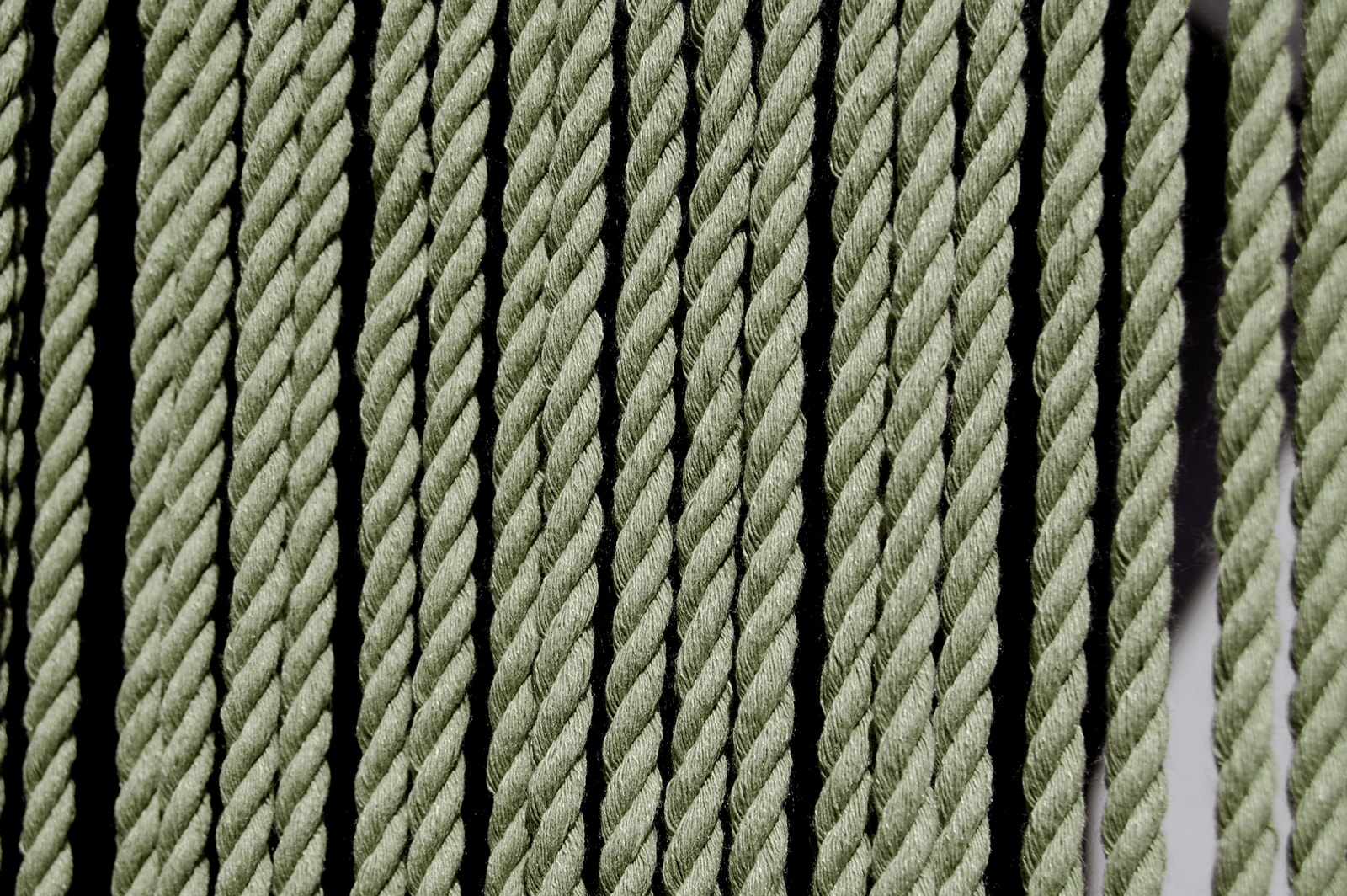 CASA T&uuml;rvorhang Seil TOULON 4 Gr&ouml;&szlig;e: 120x230cm Farbe: olivgr&uuml;n - Bild 1