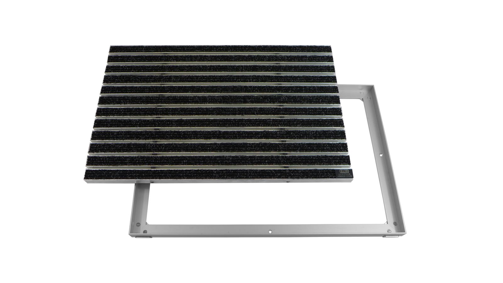 Emco Eingangsmatte DIPLOMAT + Rahmen 15mm Aluminium | 90x60cm | Rips Anthrazit - Bild 1