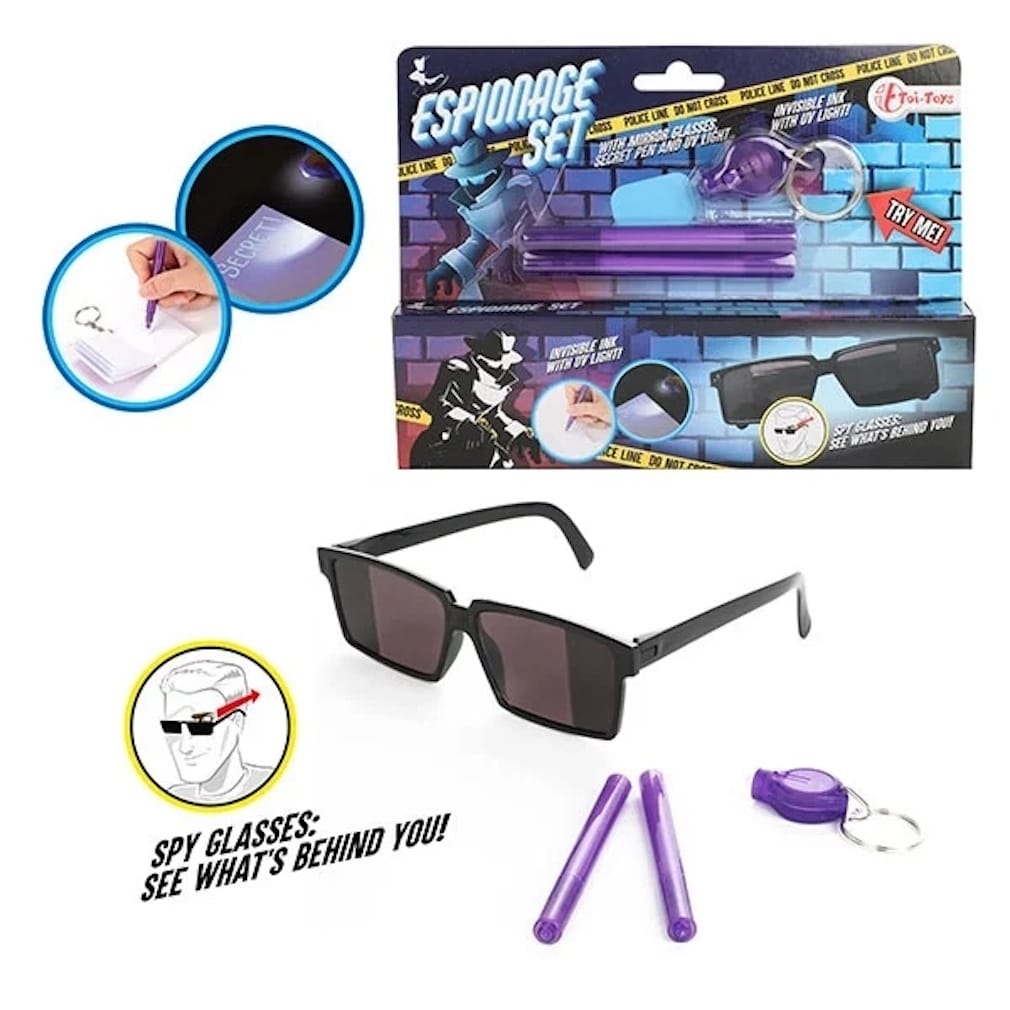 Toi-Toys Spionage Set mit Spiegelbrille, Geheim Stift und UV-Lampe - Bild 1