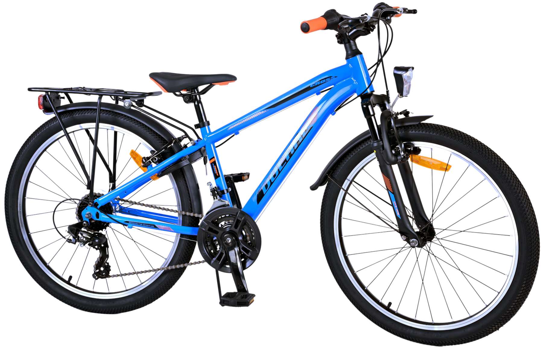 Volare Kinderfahrrad Cross f&uuml;r Jungen 24 Zoll Kinderrad in Blau 18-G&auml;nge - Bild 1