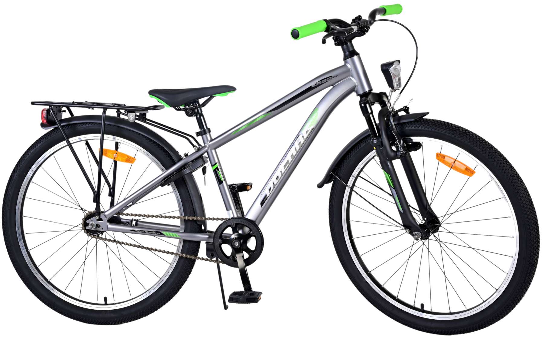 Volare Kinderfahrrad Cross f&uuml;r Jungen 24 Zoll Kinderrad in Dunkelgrau - Bild 1