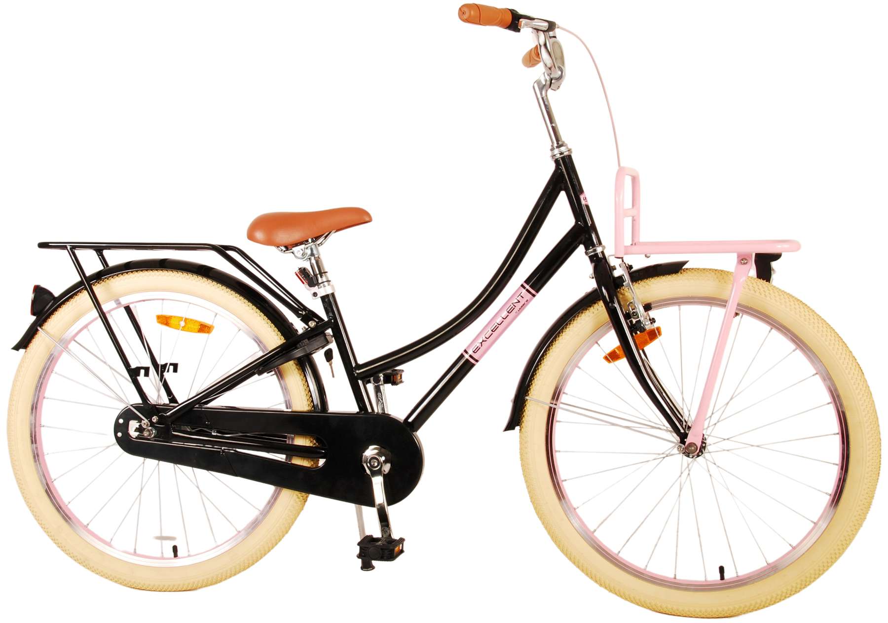 Volare Kinderfahrrad Excellent Fahrrad f&uuml;r M&auml;dchen 24 Zoll Kinderrad Schwarz - Bild 1