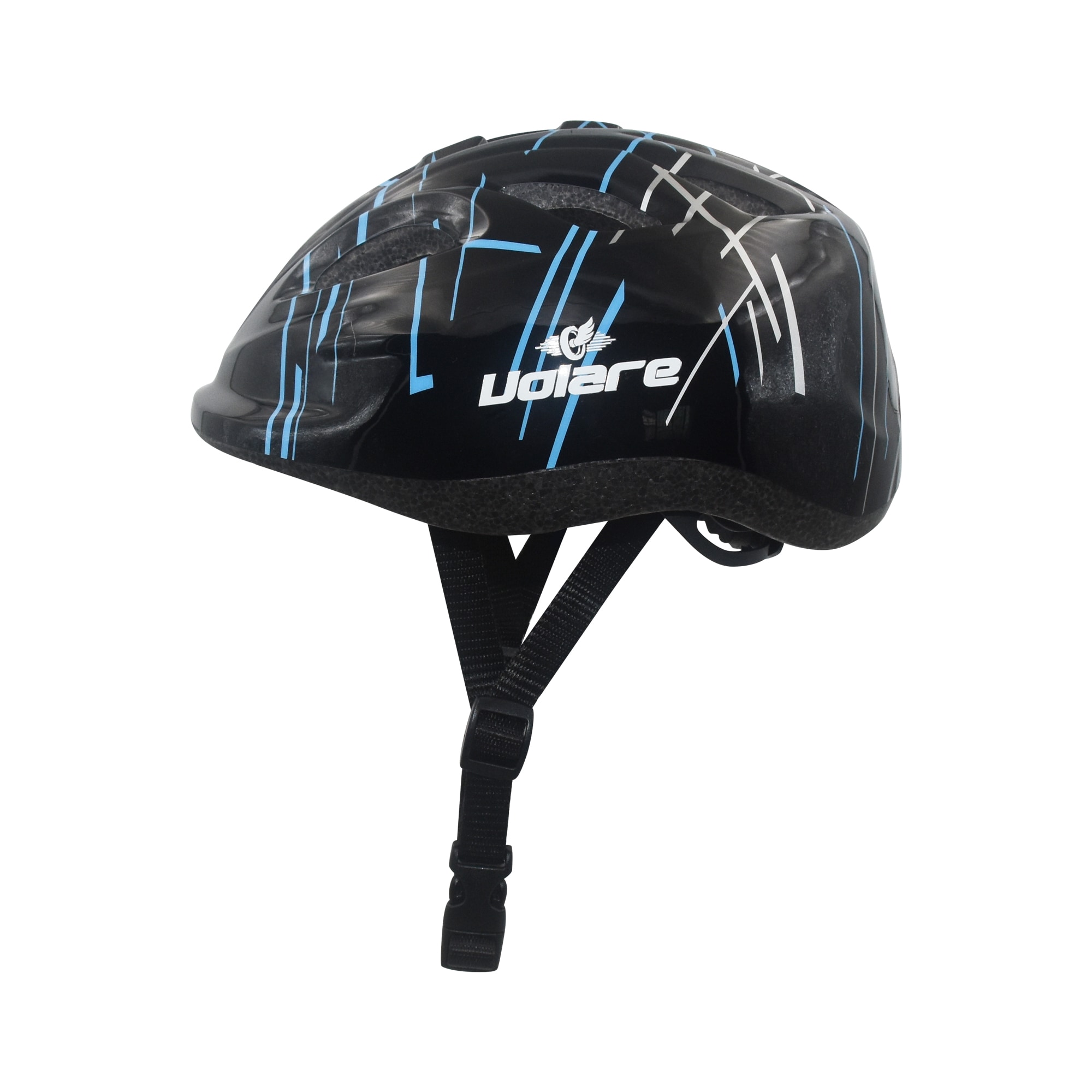 Volare Fahrradhelm f&uuml;r Kinder in Schwarz 47-51 cm Kinderhelm - Bild 1