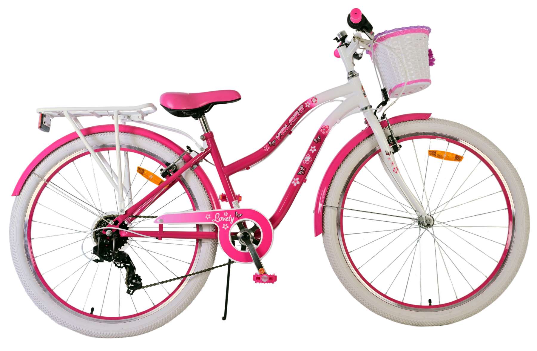 Volare Kinderfahrrad Lovely Fahrrad f&uuml;r M&auml;dchen 26 Zoll Kinderrad in Rosa - Bild 1