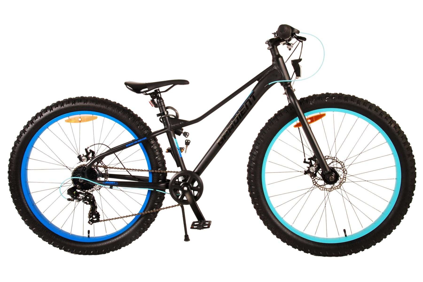 Volare Kinderfahrrad Gradient f&uuml;r Jungen 26 Zoll Kinderrad in Schwarz Blau, 7 G&auml;nge, Prime Collection - Bild 1