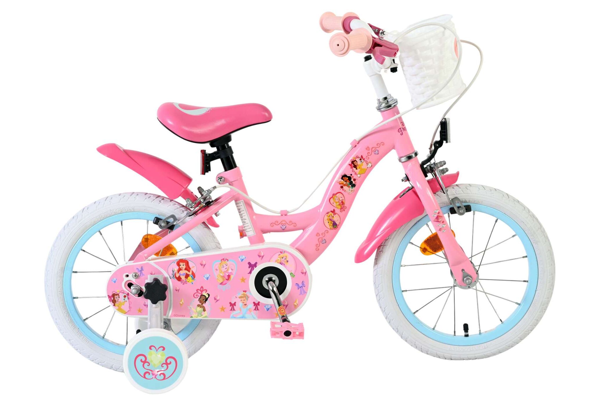 Volare Kinderfahrrad Magic Royals f&uuml;r M&auml;dchen 14 Zoll Kinderrad in Rosa, Zwei Handbremsen - Bild 1